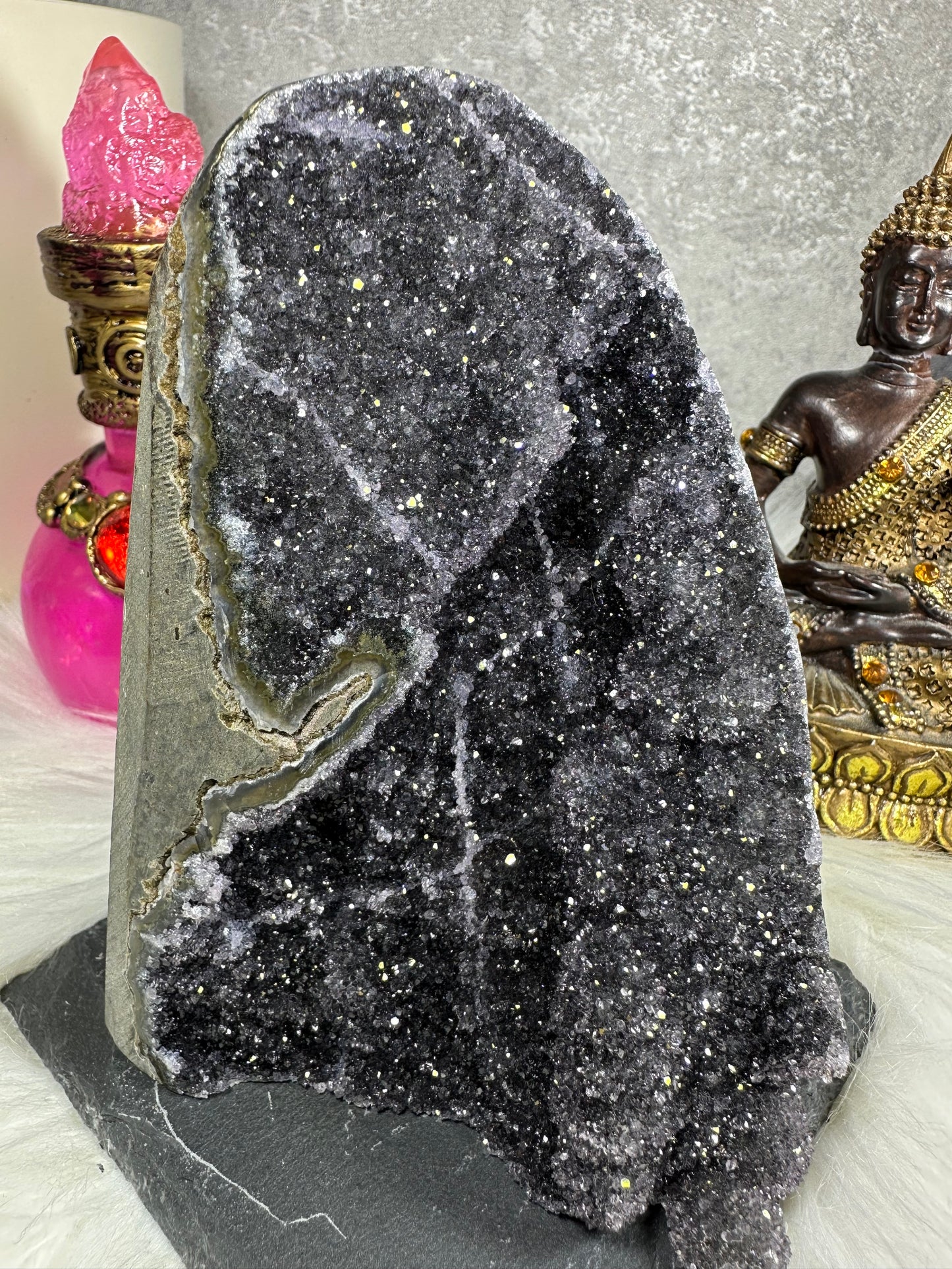 Grauviolette Amethyst Druse