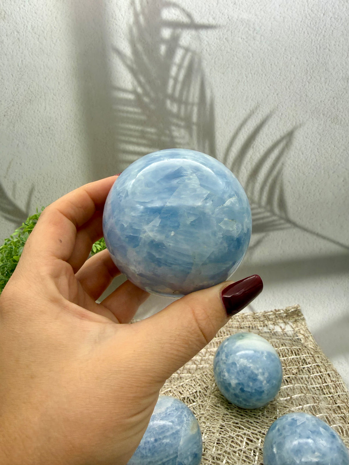 Blaue Calcit Kugel - groß