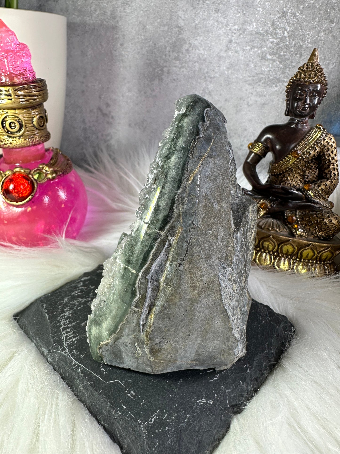Amethyst Druse grau