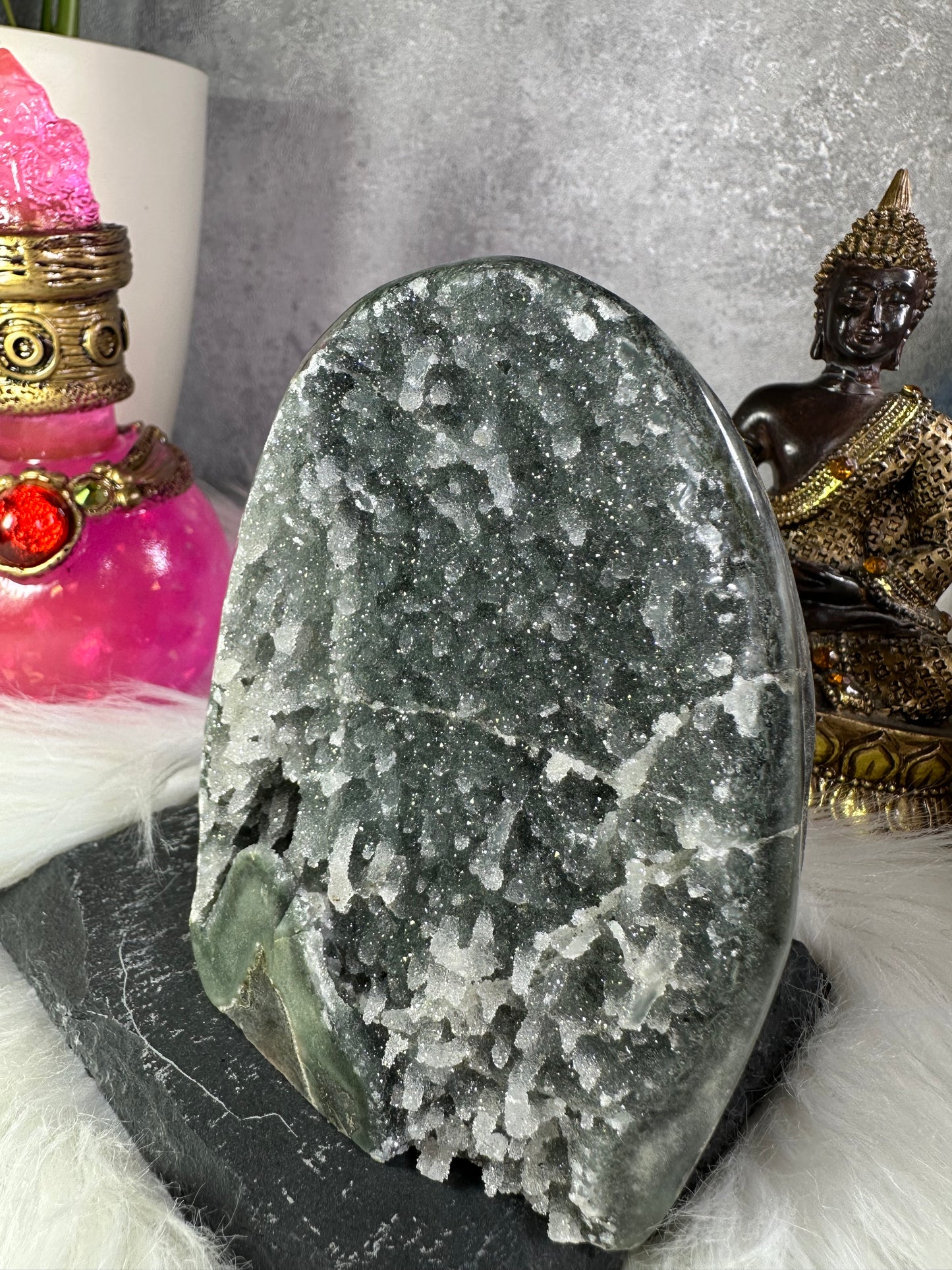 Amethyst Druse grau