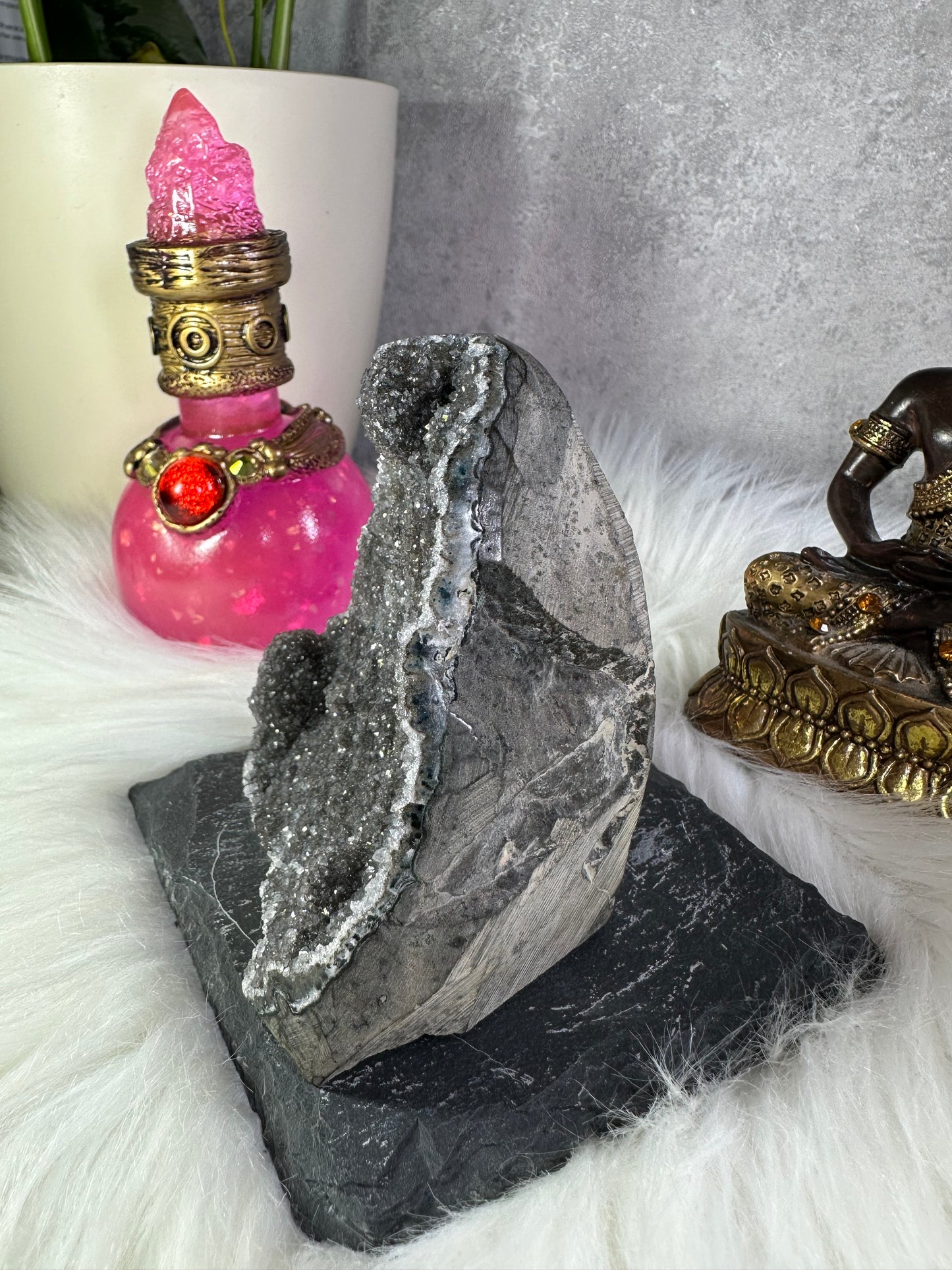 Graue Amethyst Druse