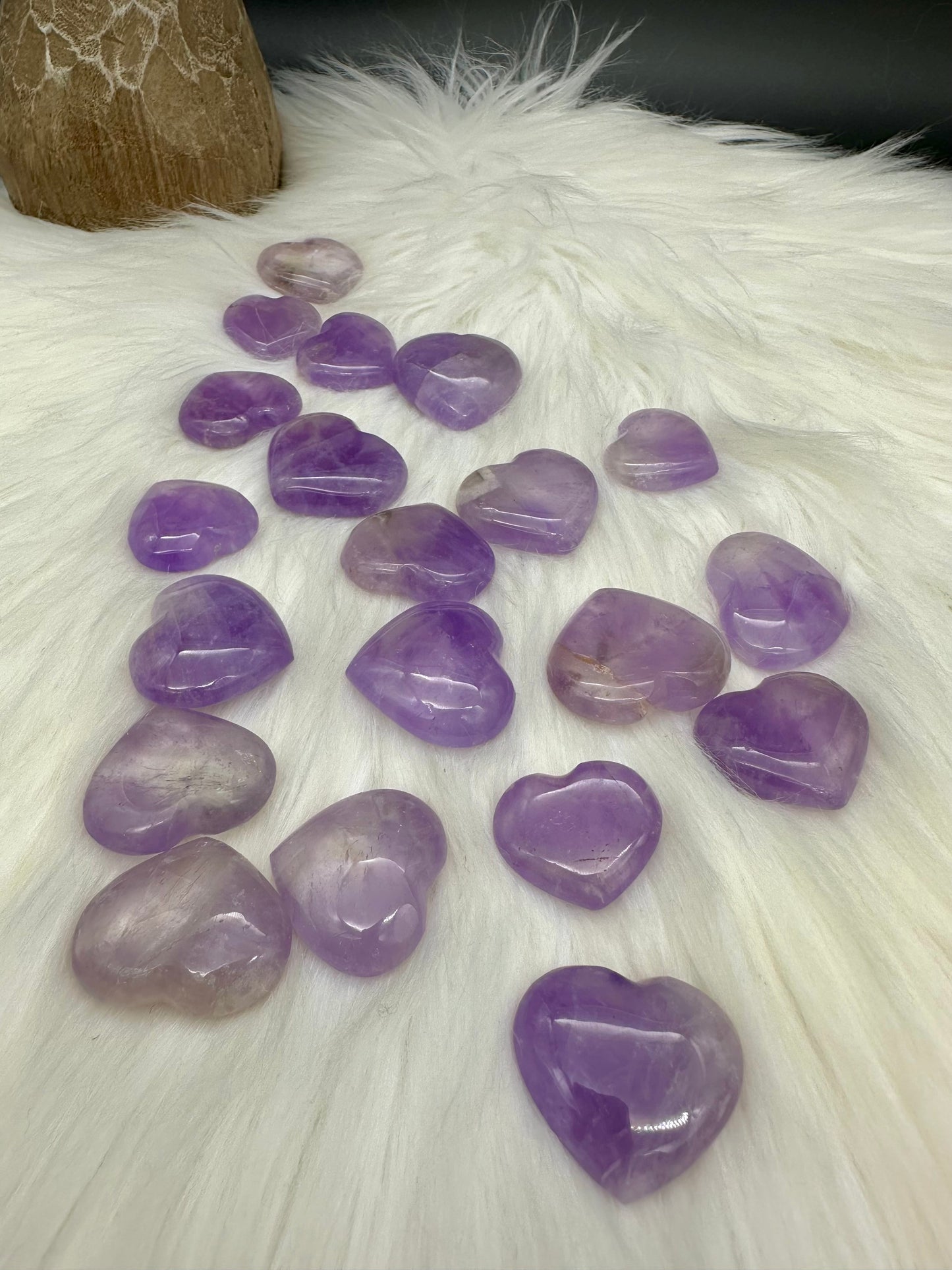 Amethyst / Rosenquarz Mini Herzen