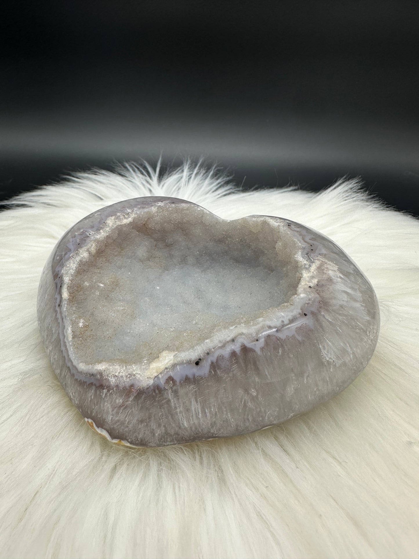Amethyst - Achat Herz Matt