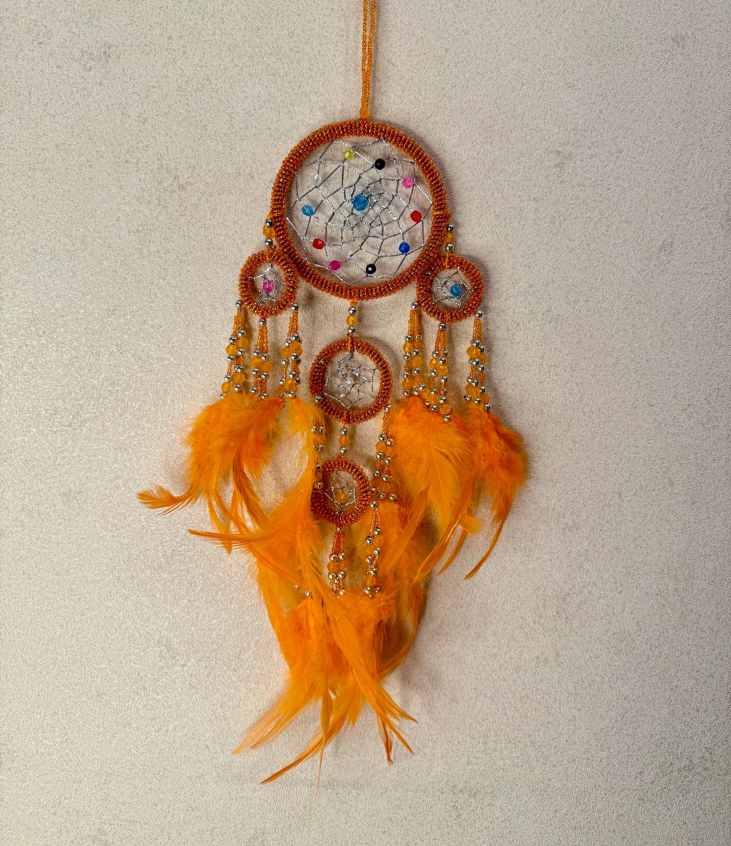 Perlentraumfänger - Mittel - Orange