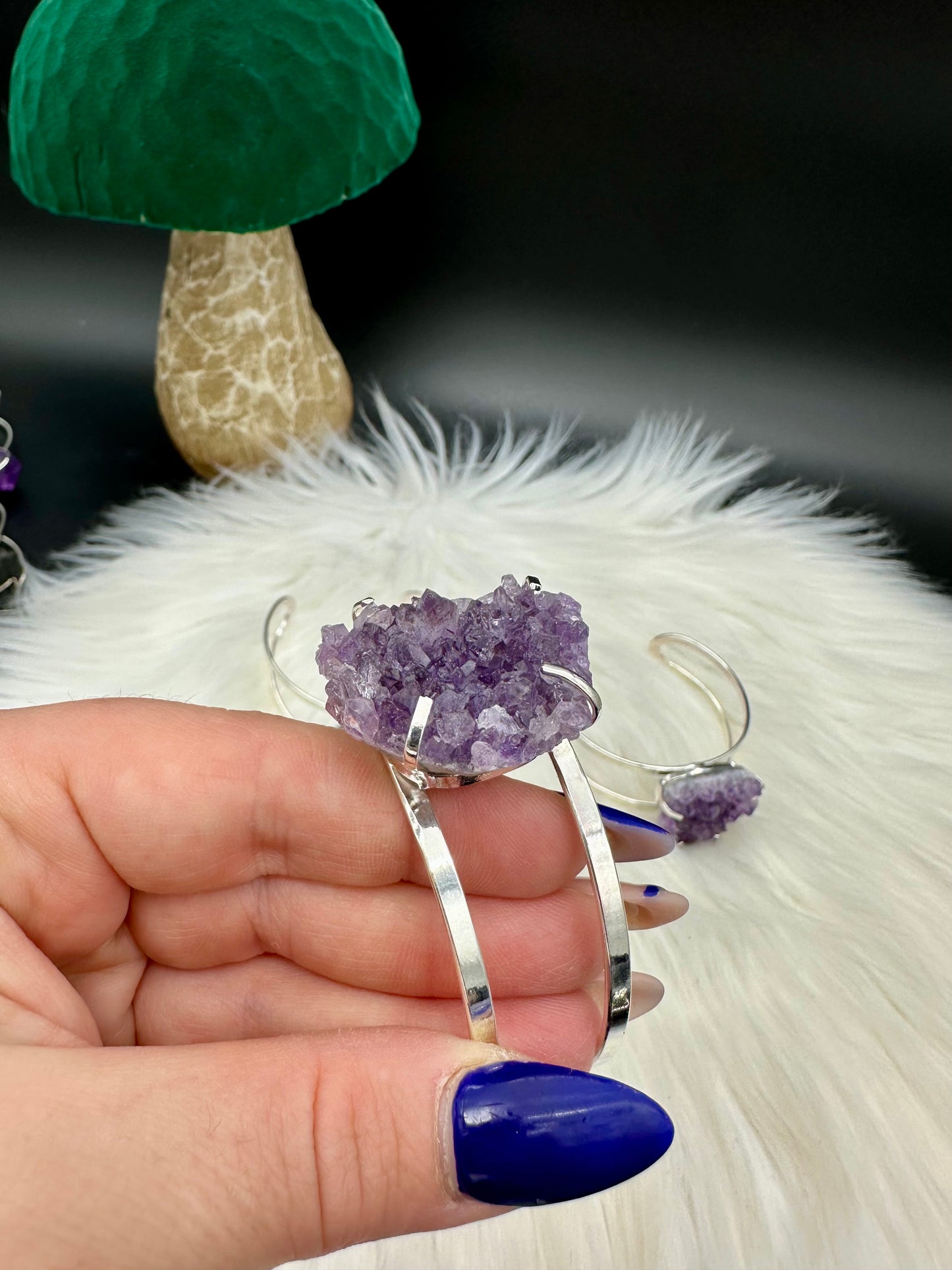 Amethystdrusen Armreif