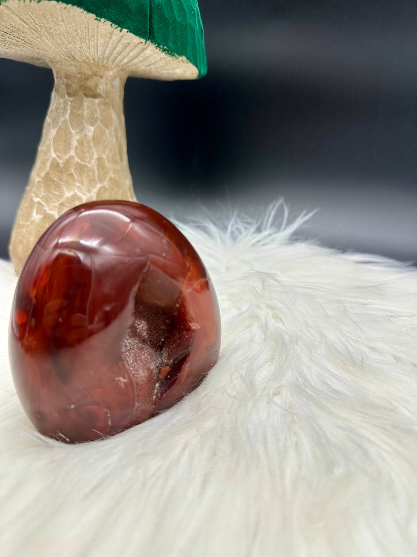 Karneol Freeform mit Druse