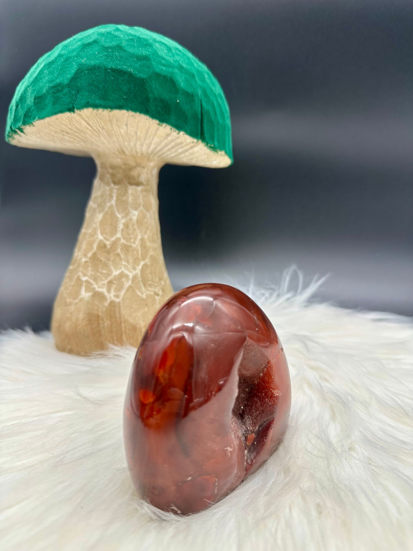 Karneol Freeform mit Druse