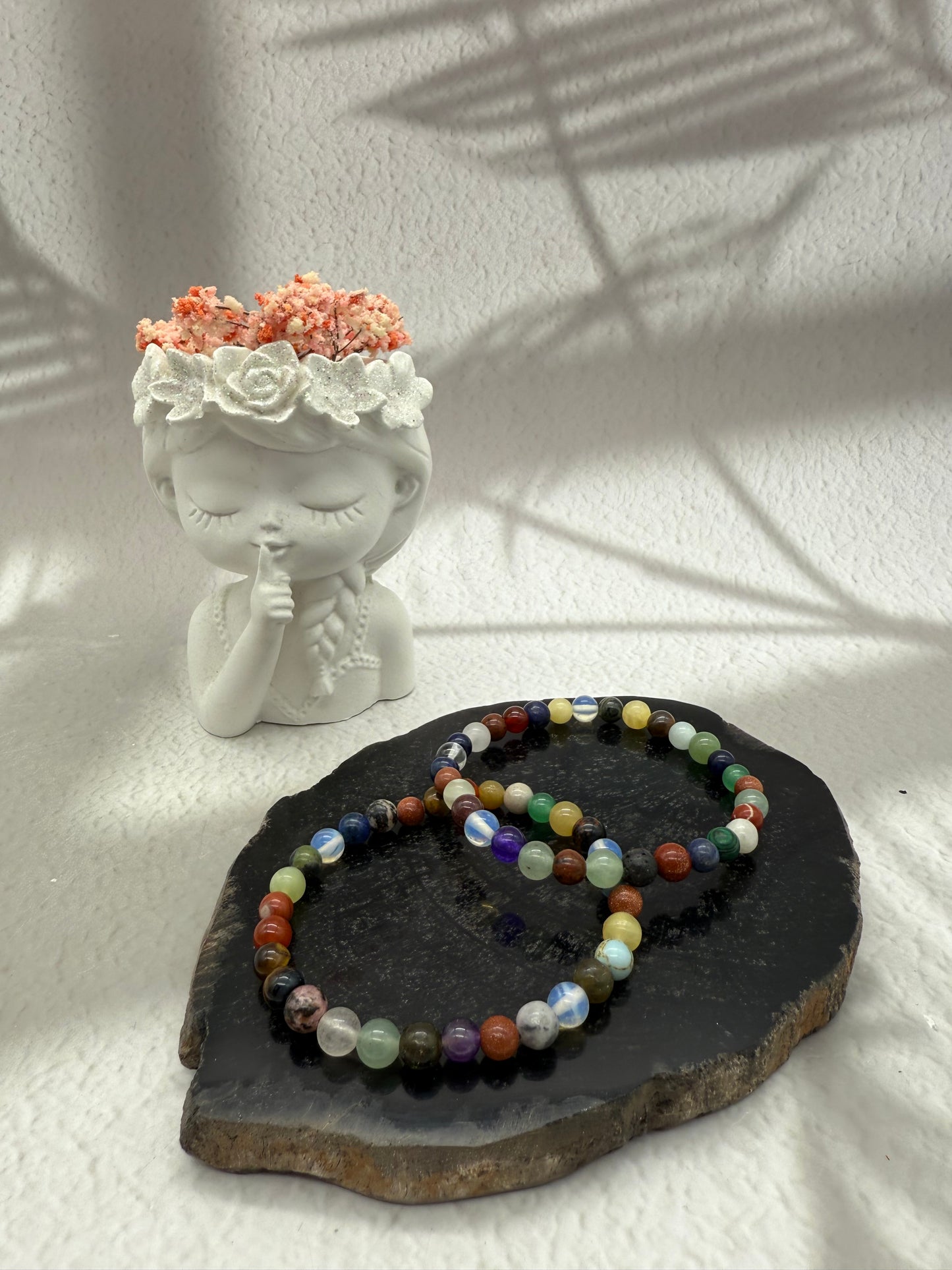 Mix-Mineralien-Armband bunt