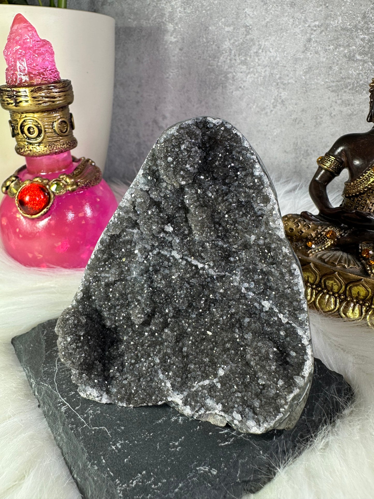 Graue Amethyst Druse