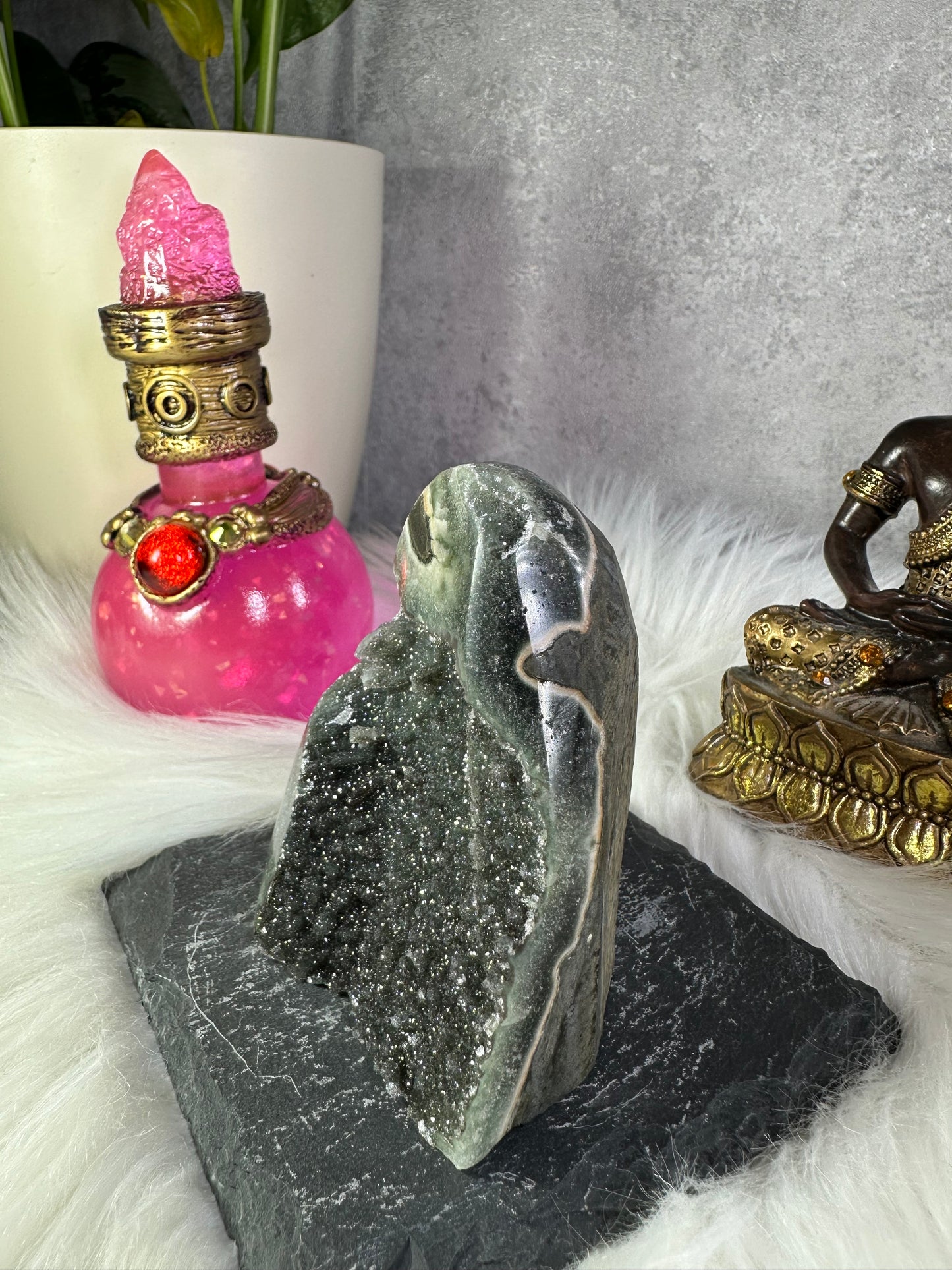 Graue Amethyst Druse