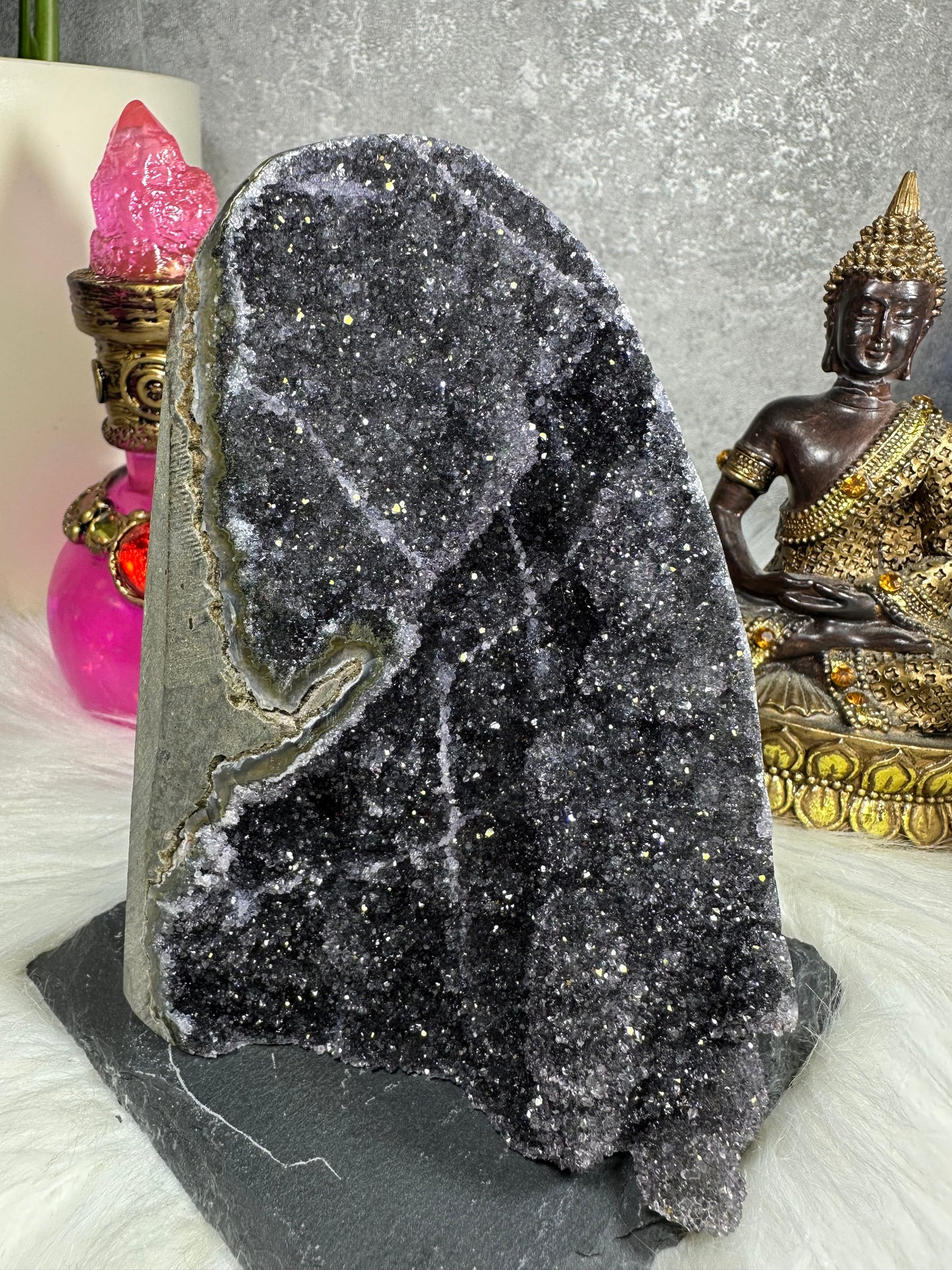 Grauviolette Amethyst Druse