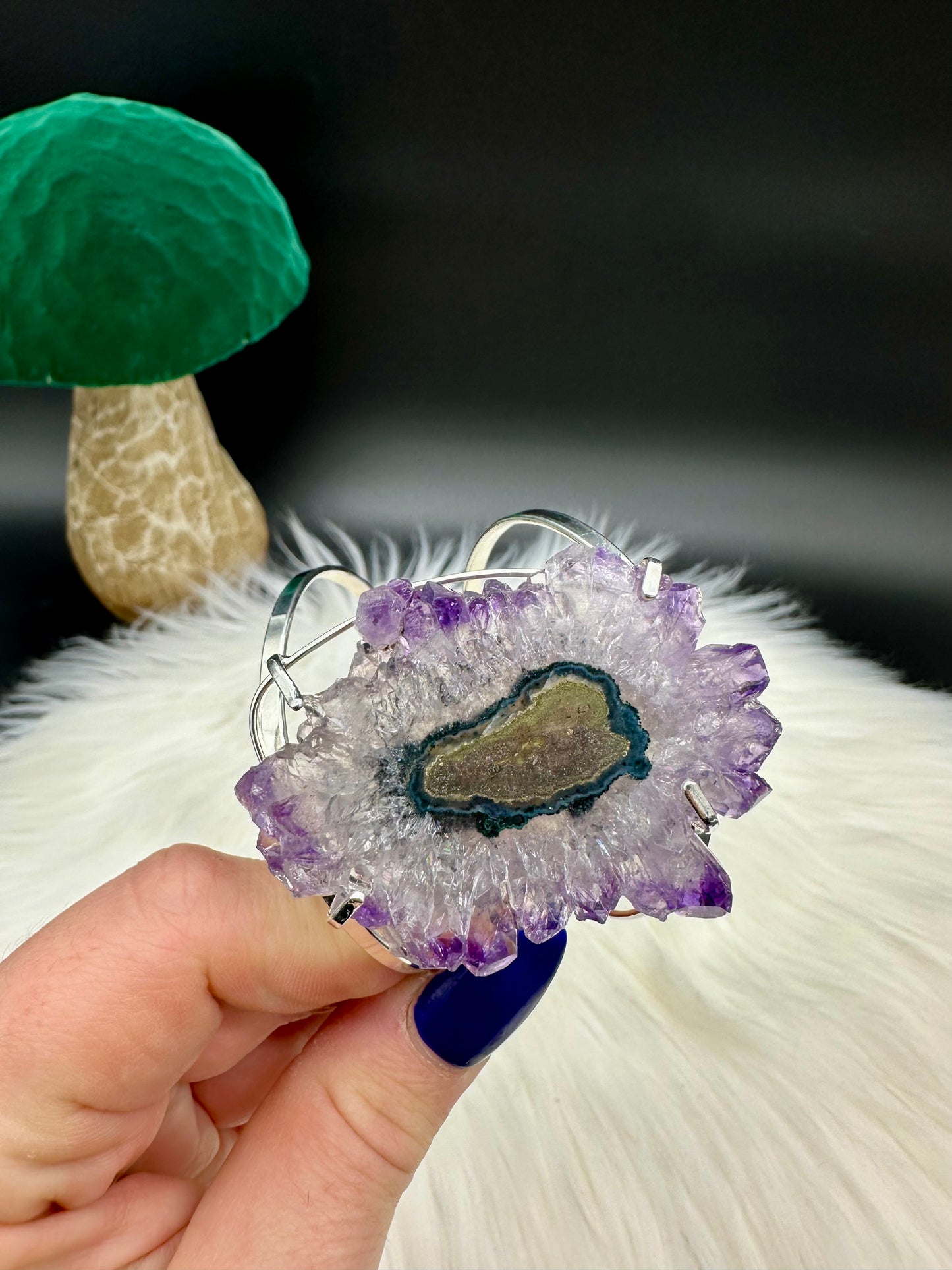 Amethystdrusen Armreif