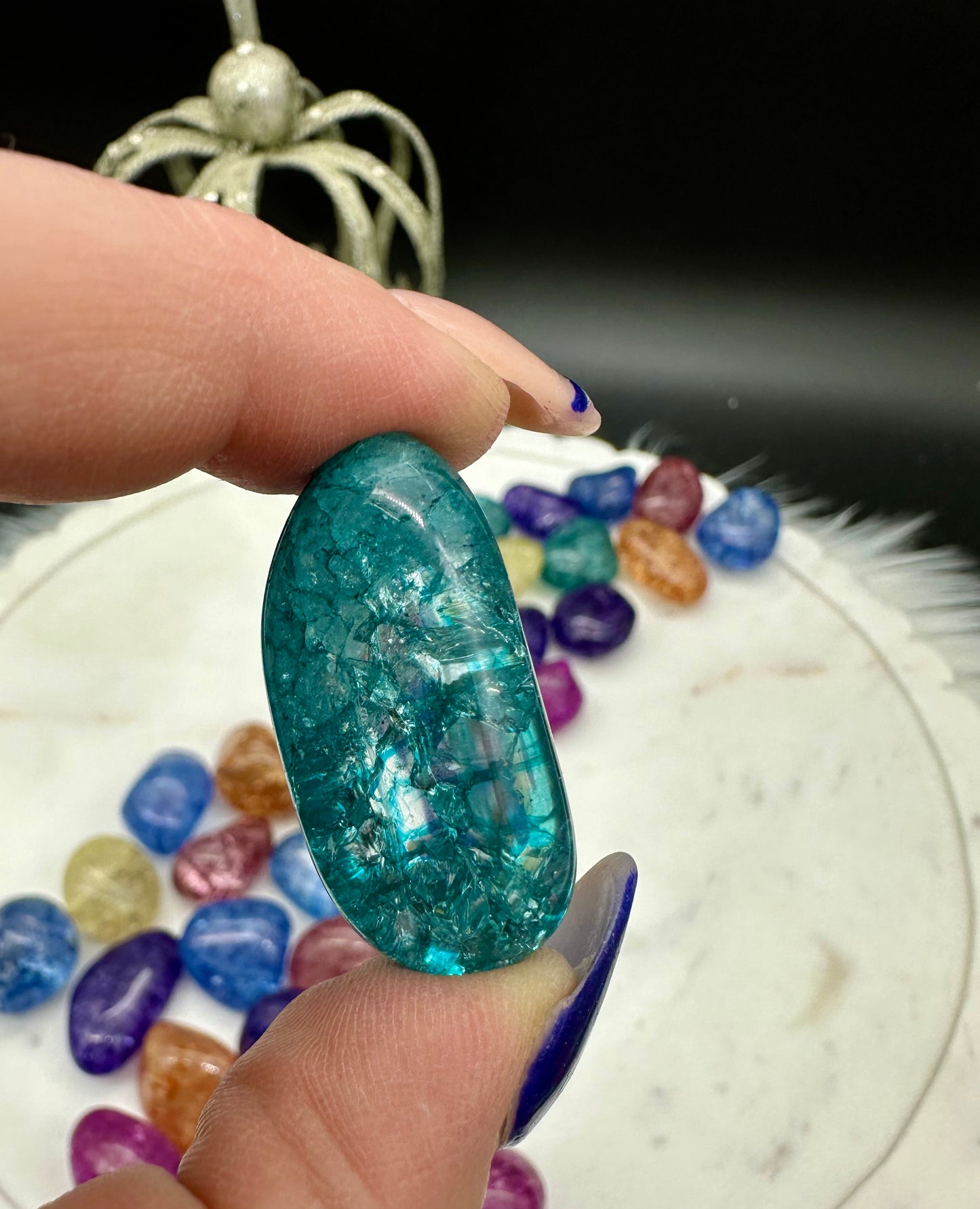 Crashed Bergkristall - gefärbt