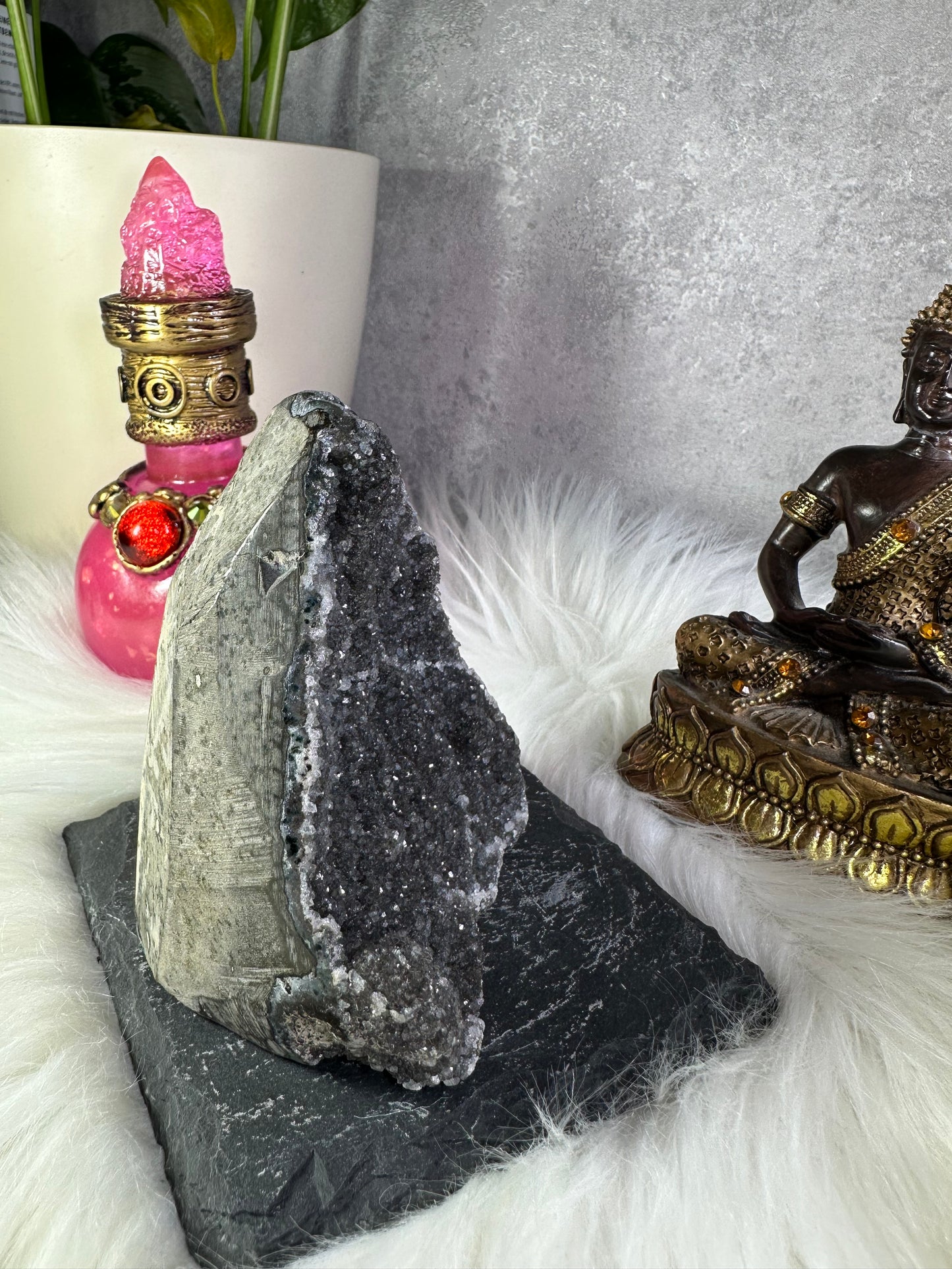 Graue Amethyst Druse