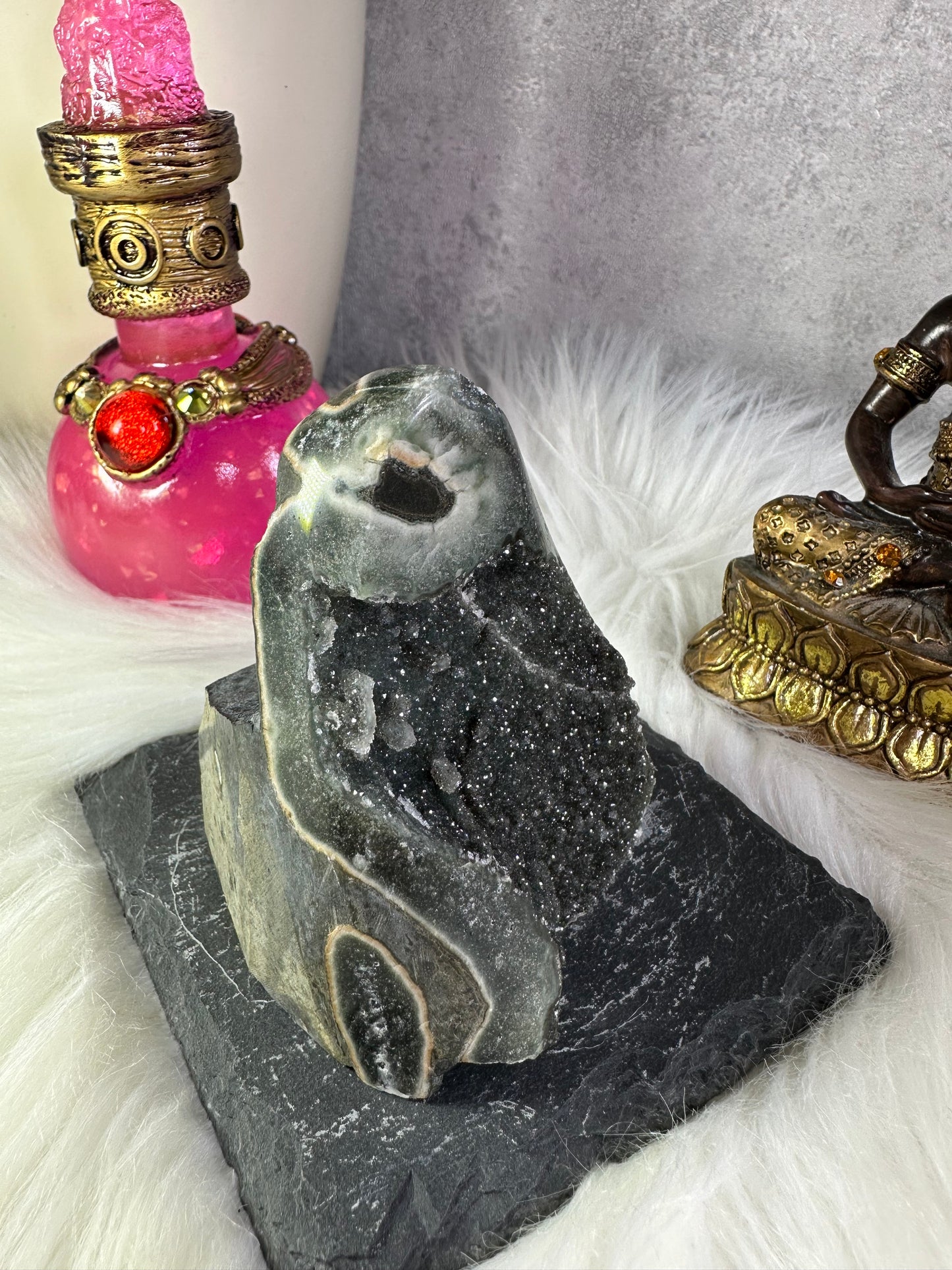 Graue Amethyst Druse