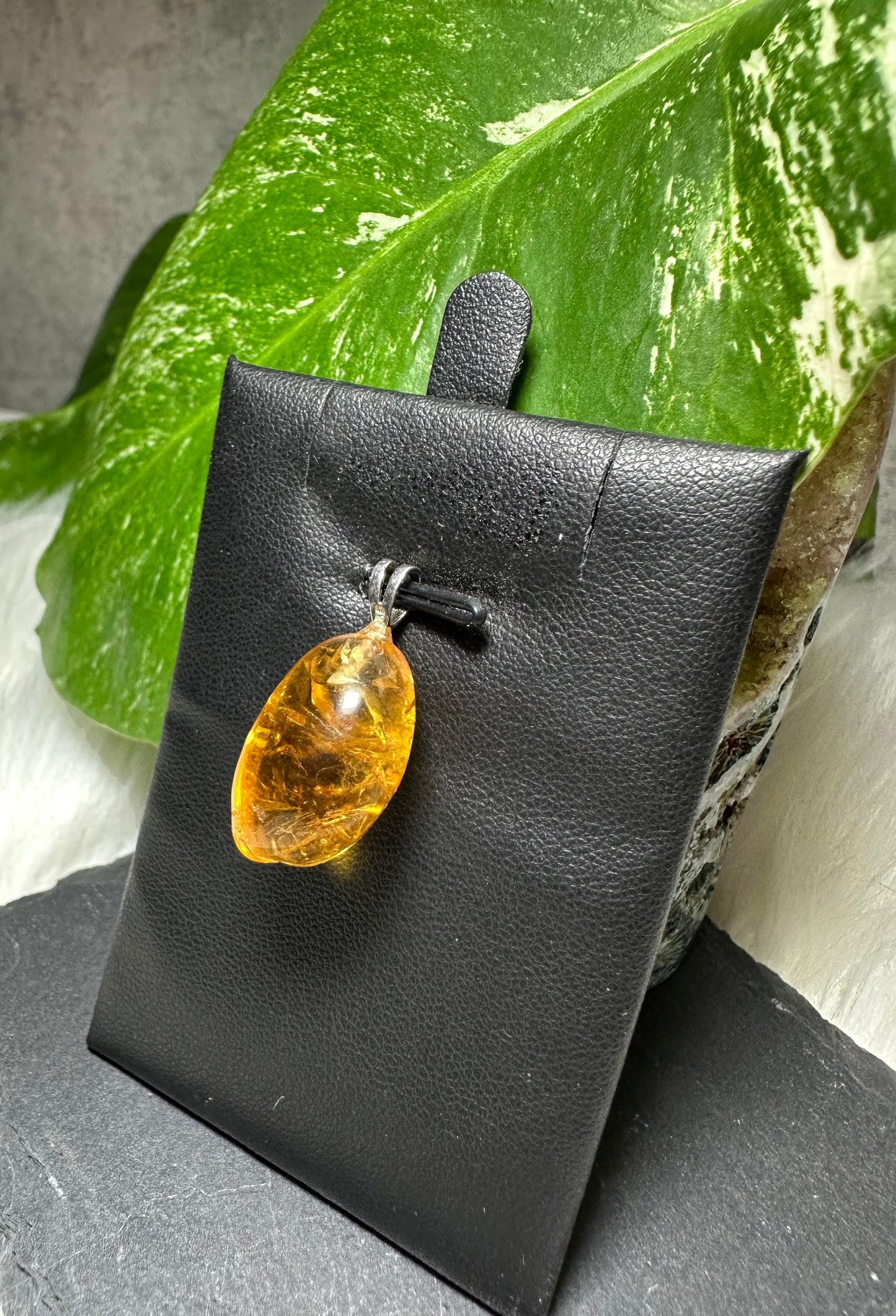 Citrin Anhänger Silber