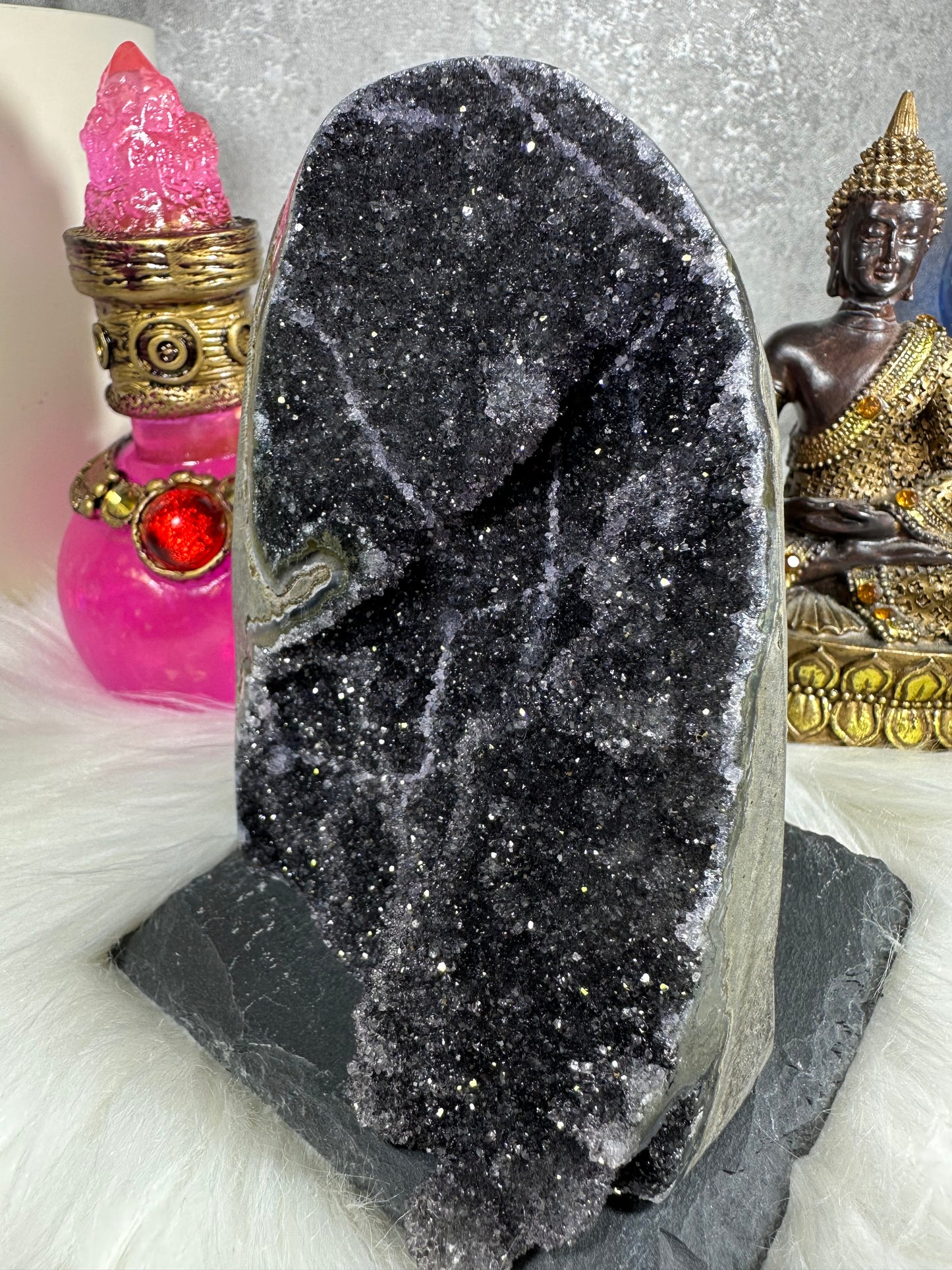 Grauviolette Amethyst Druse
