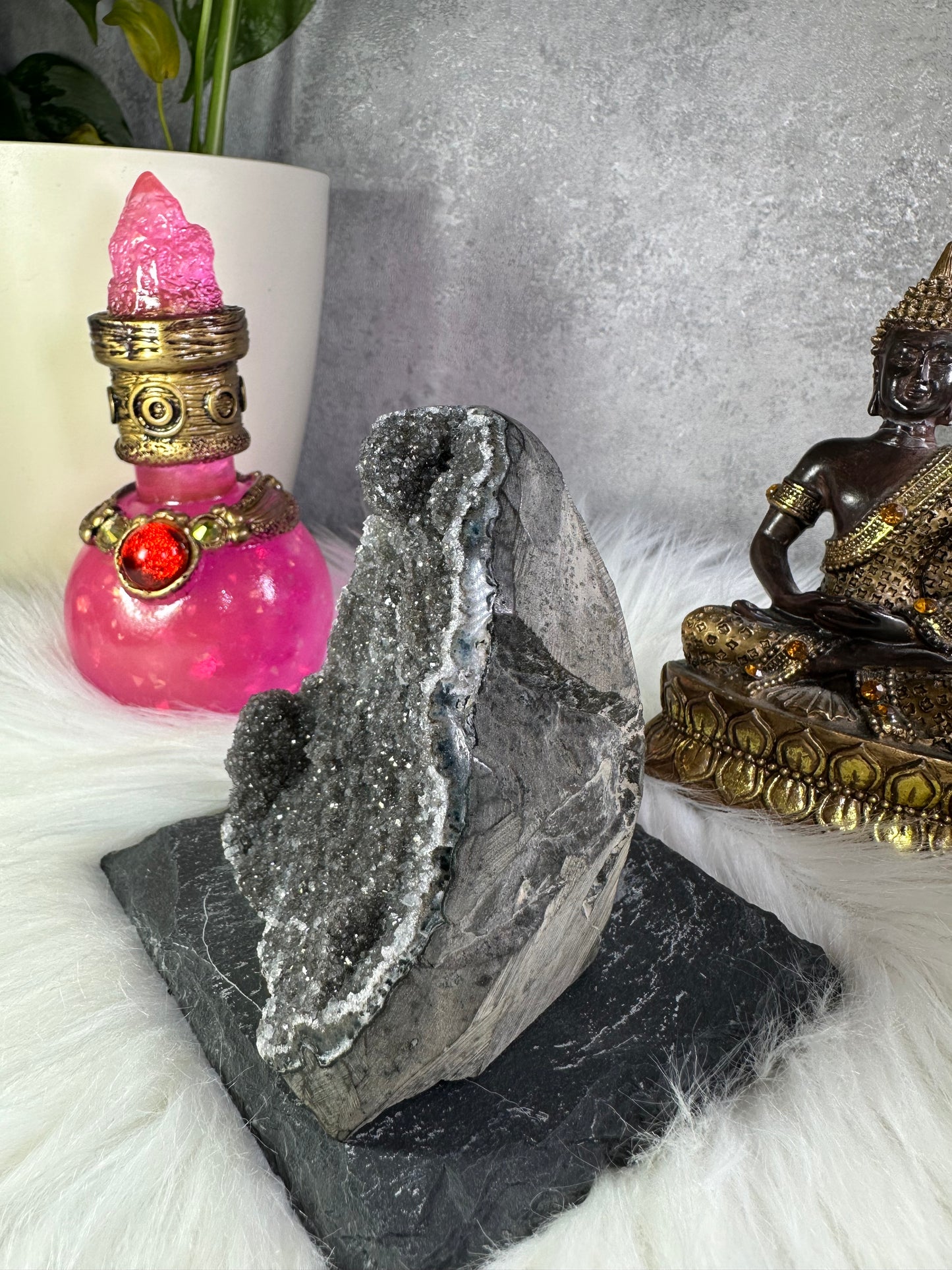 Graue Amethyst Druse