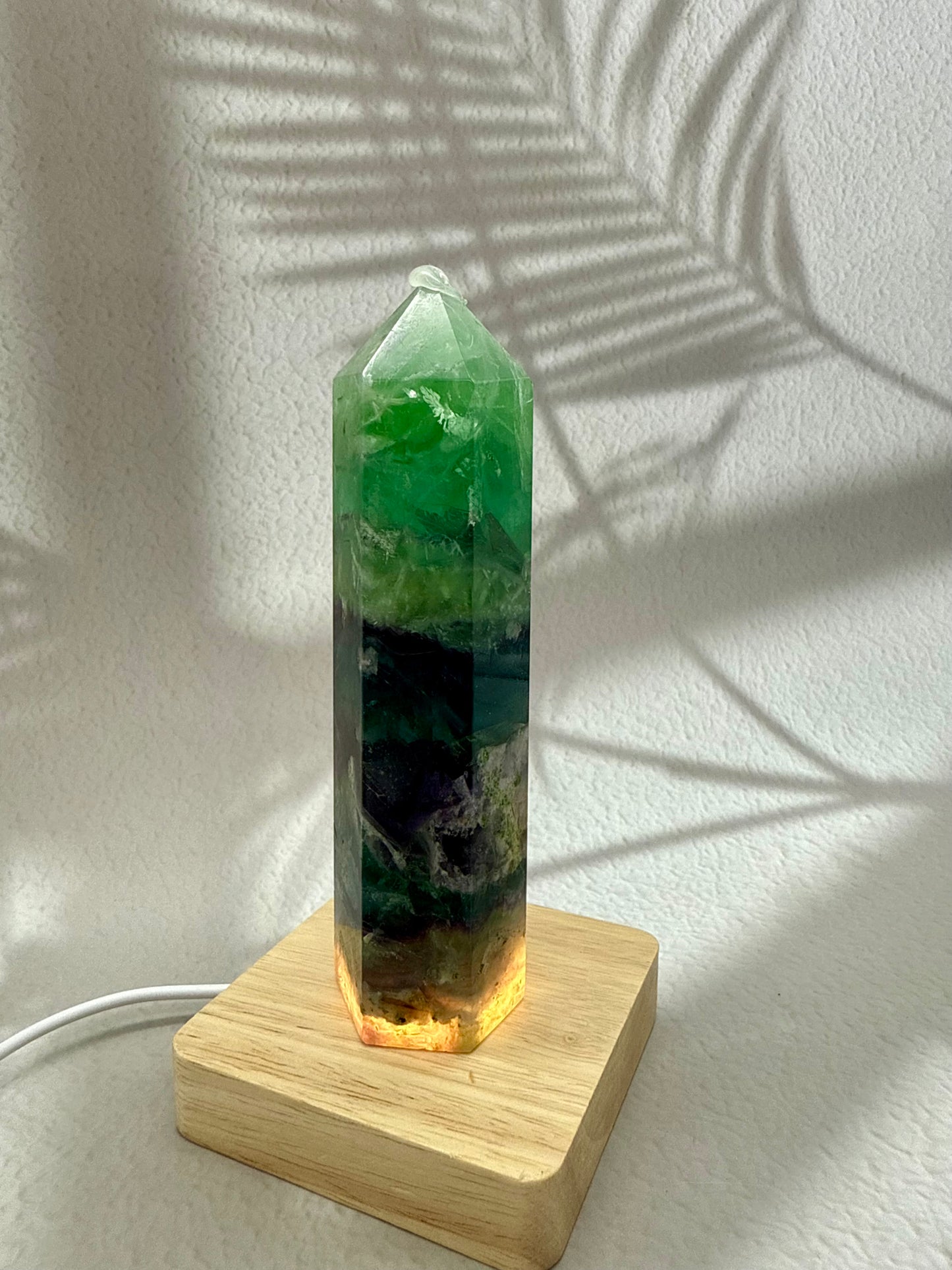 Regenbogen Fluorit Turm - groß