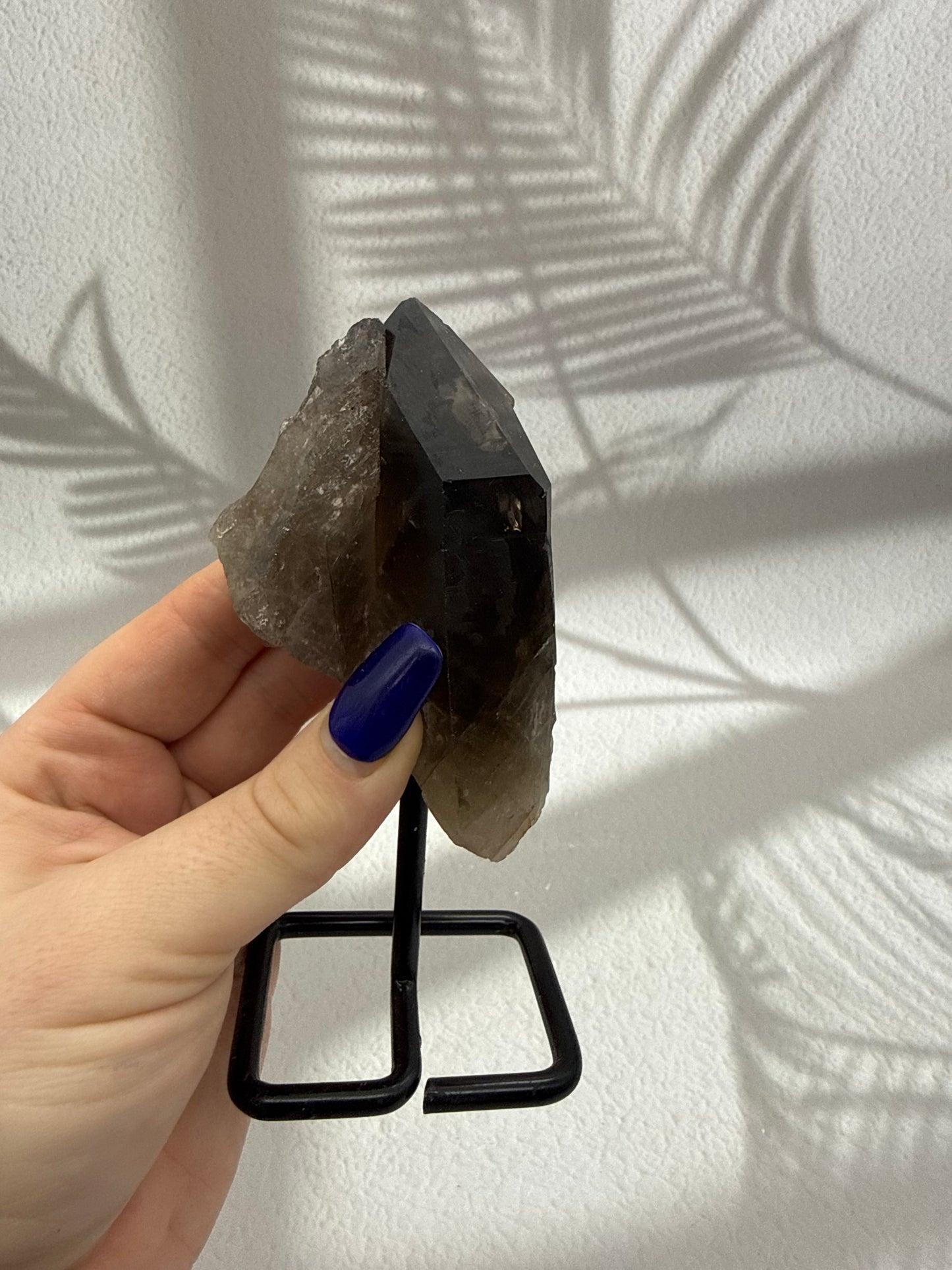 Rauchquarz Spitze auf Ständer