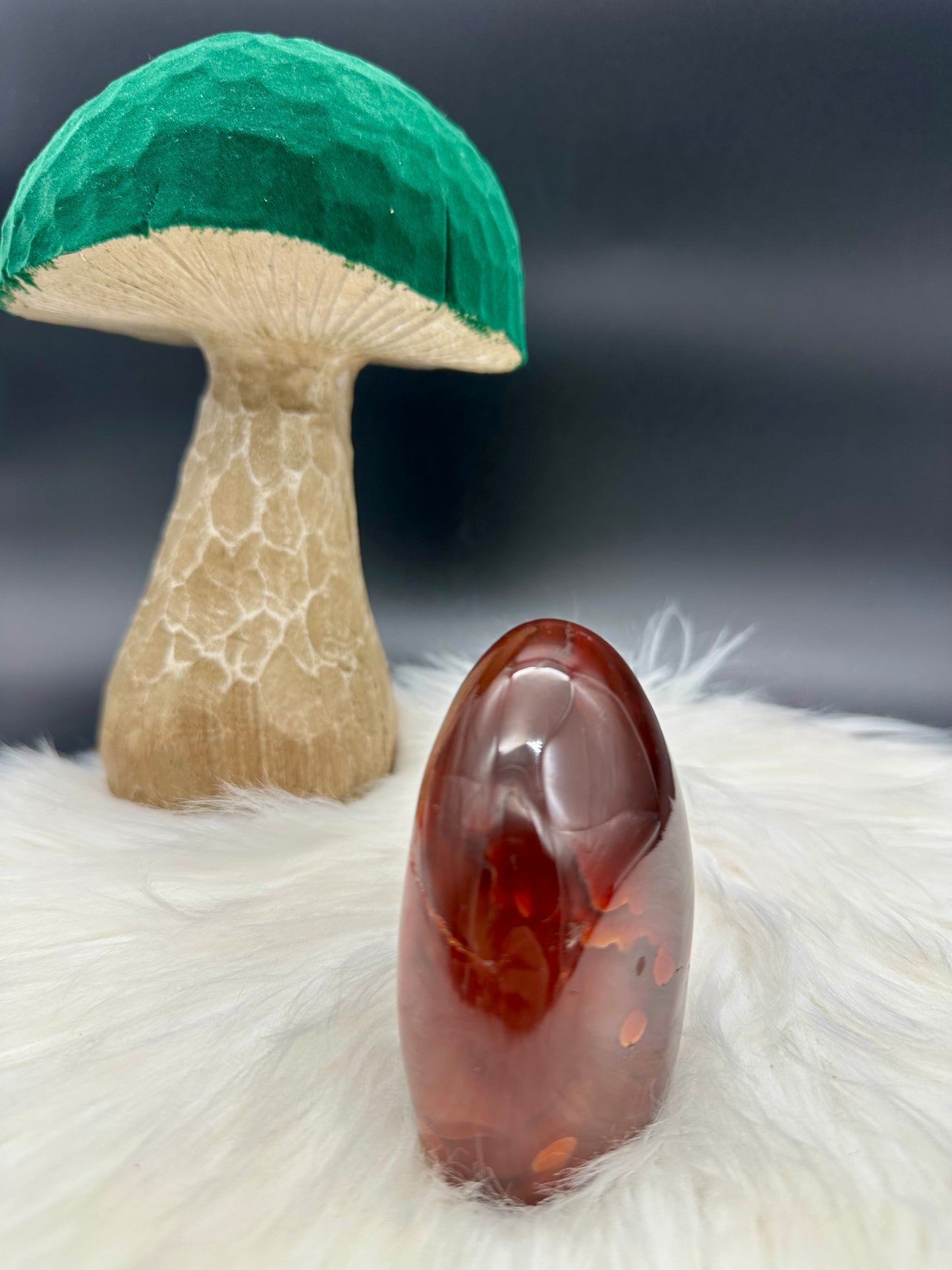 Karneol Freeform mit Druse