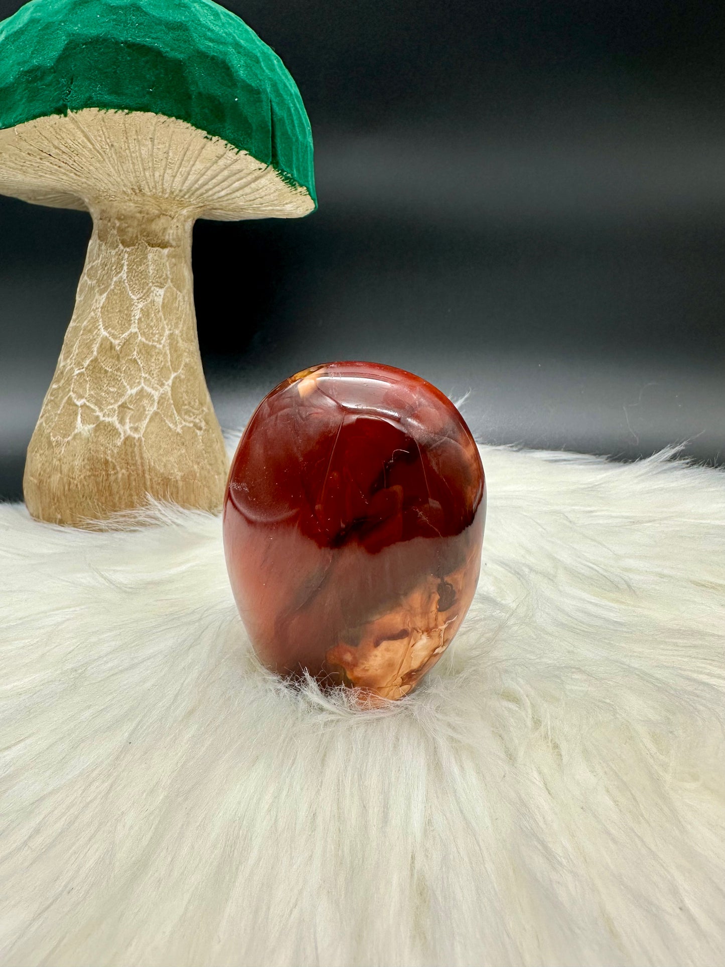 Karneol Freeform mit Druse