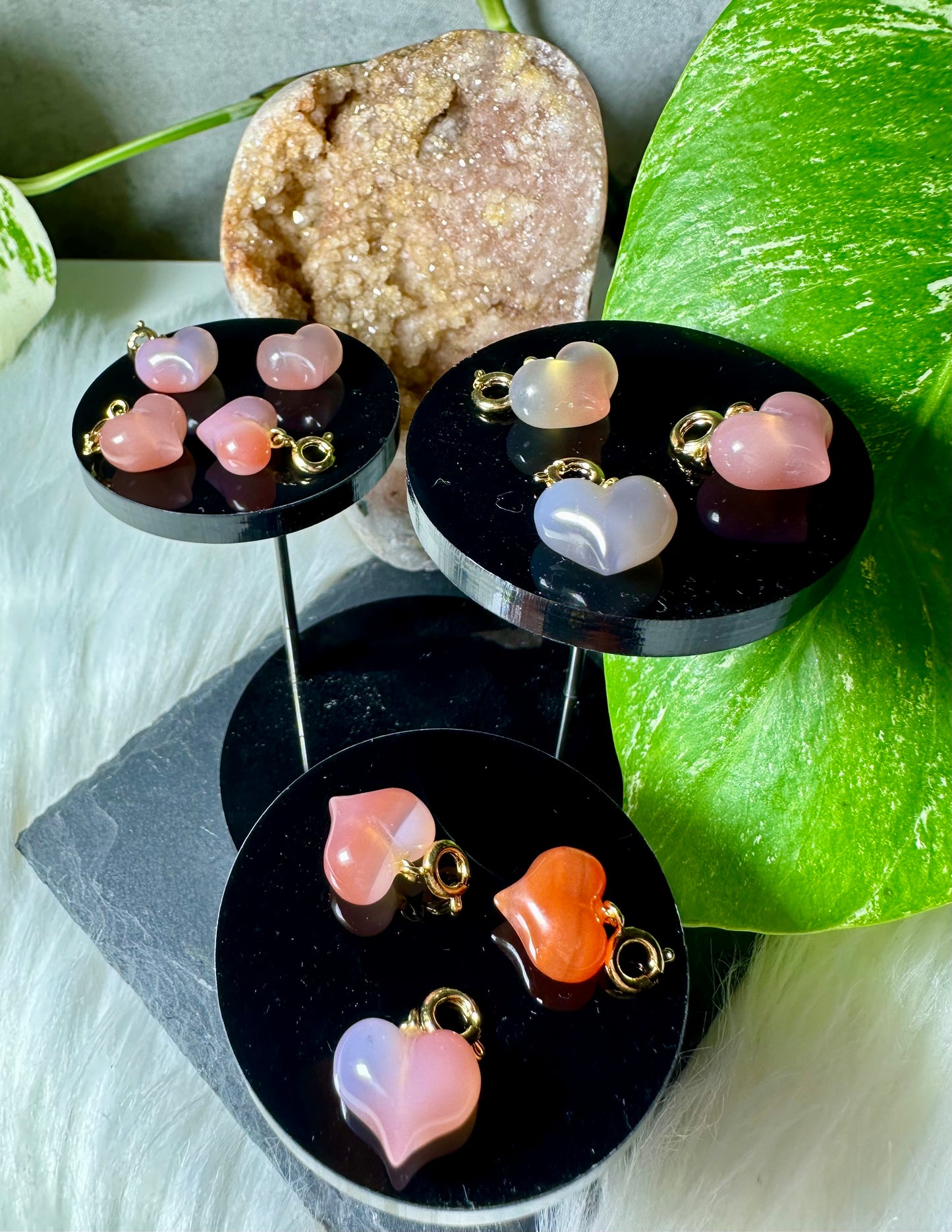 Karneol Herz Anhänger Gold