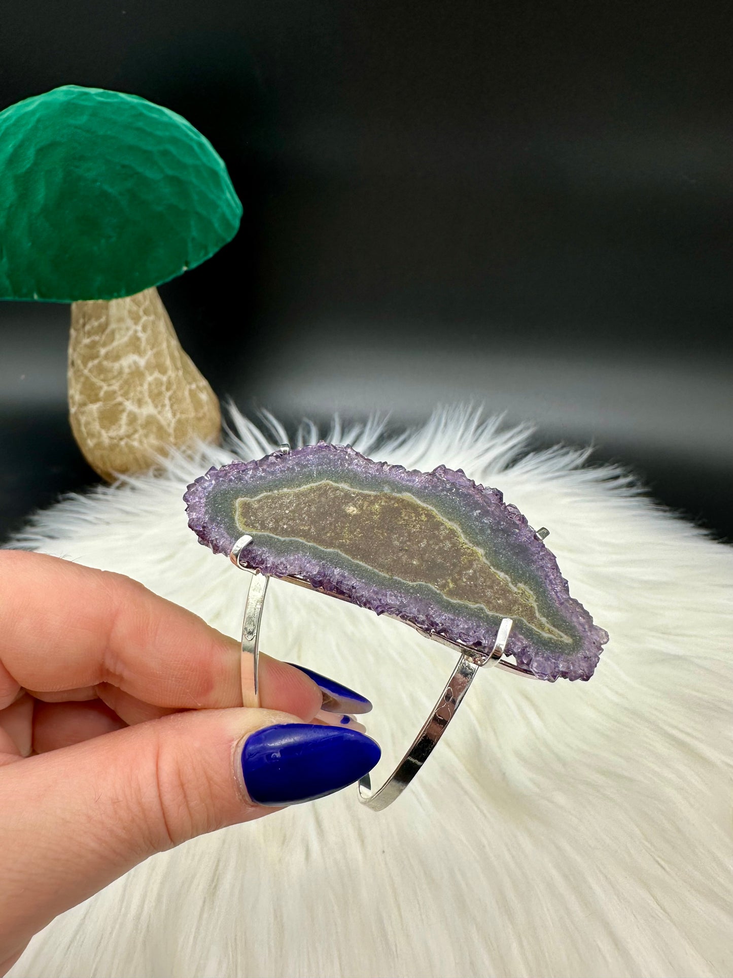 Amethystdrusen Armreif