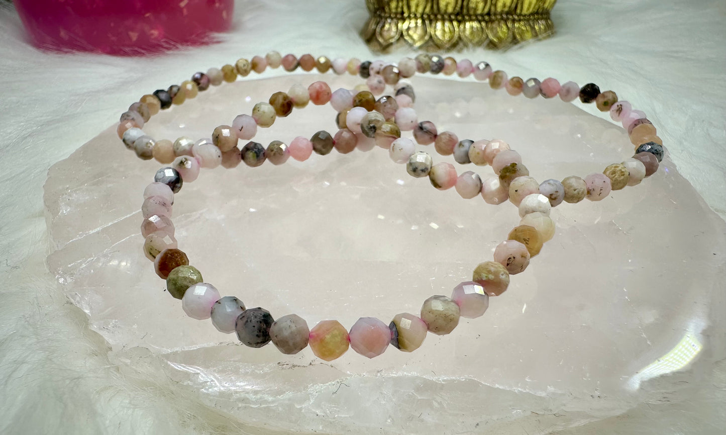 Rosa Opal Armband facettiert