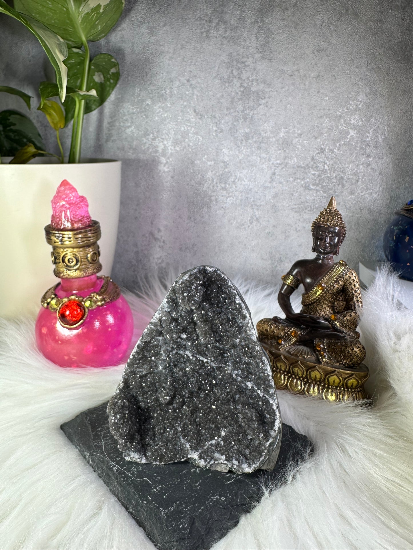 Graue Amethyst Druse