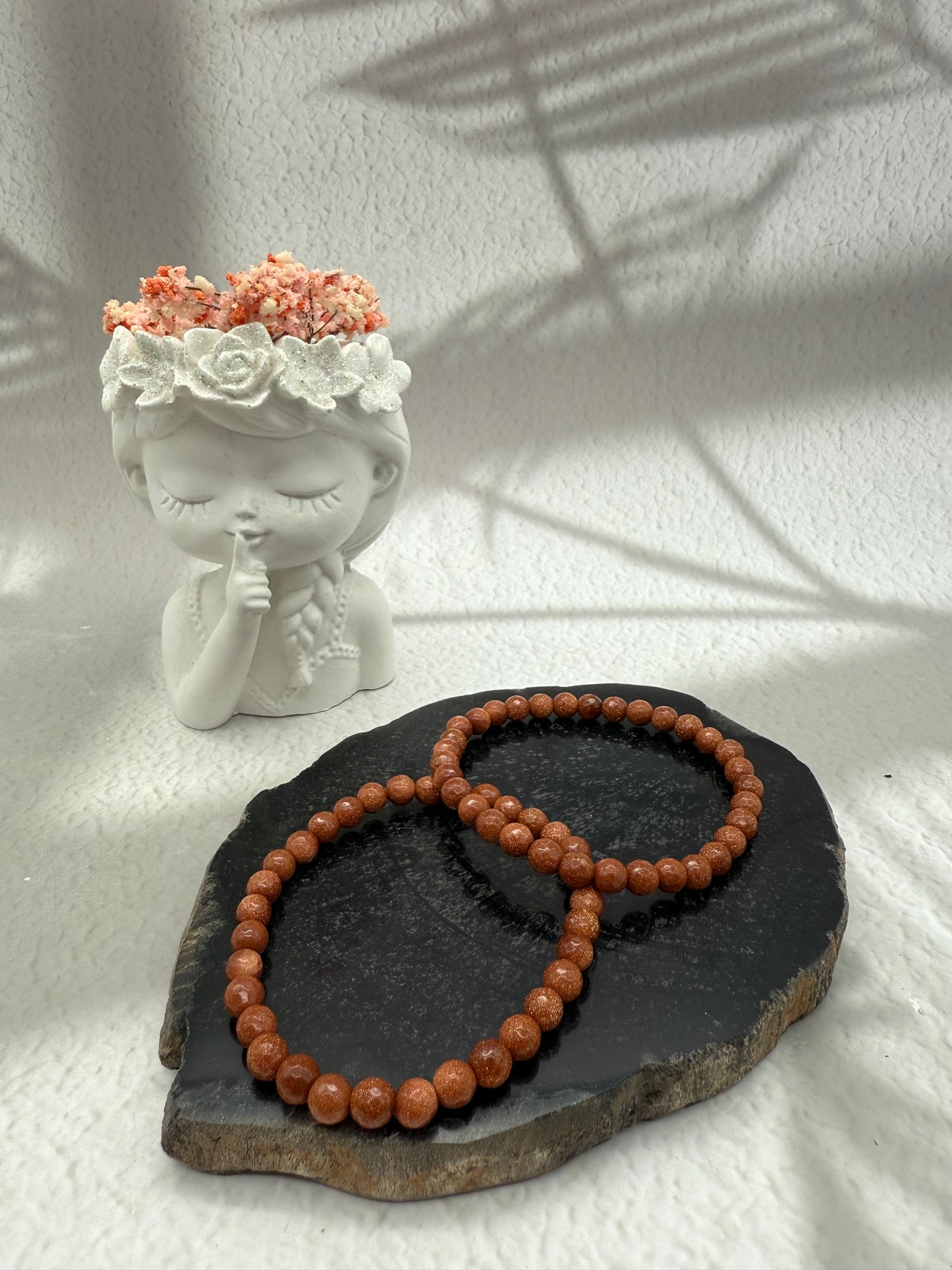 Facettiertes Goldfluss Armband synthetisch