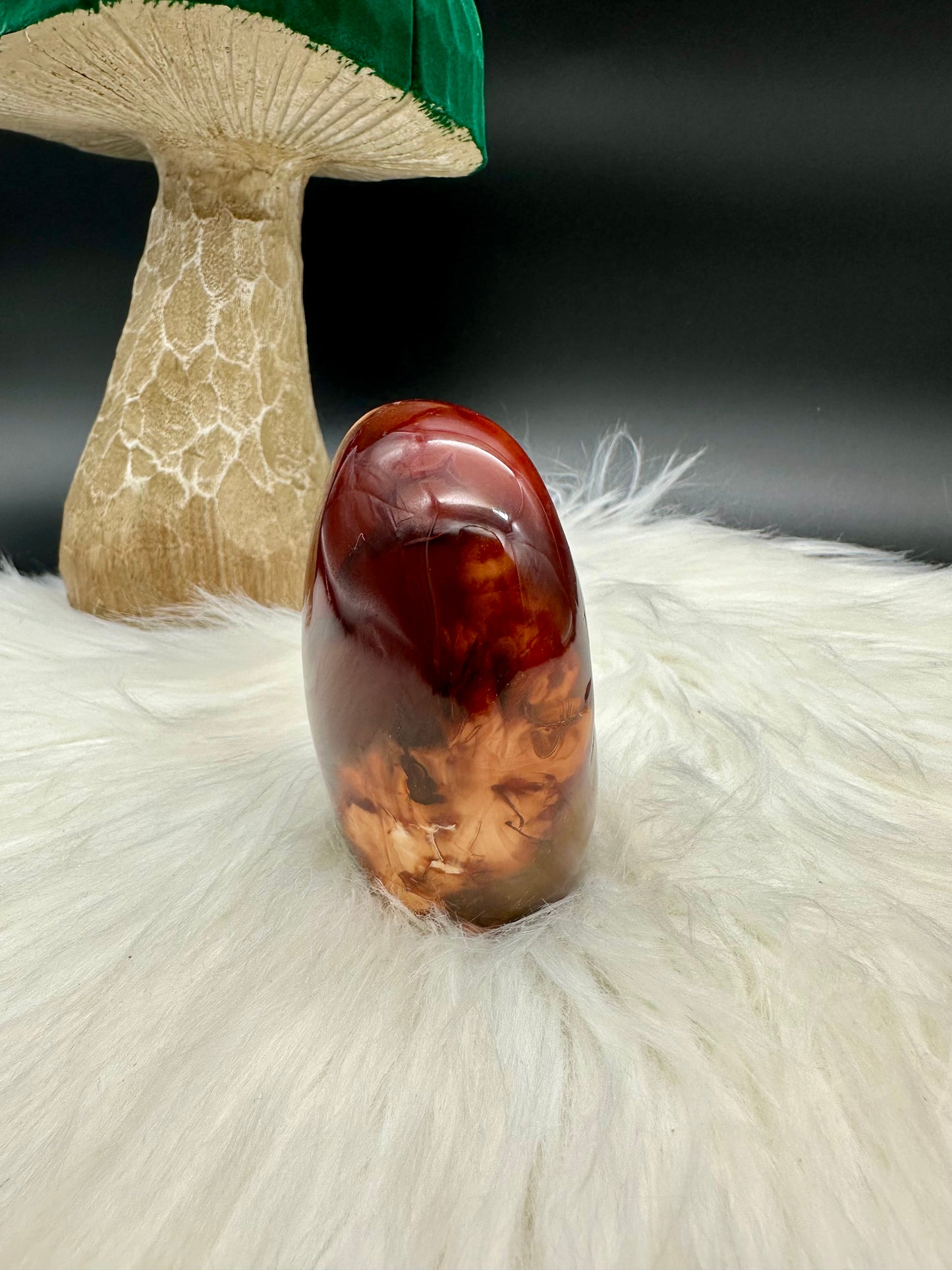 Karneol Freeform mit Druse