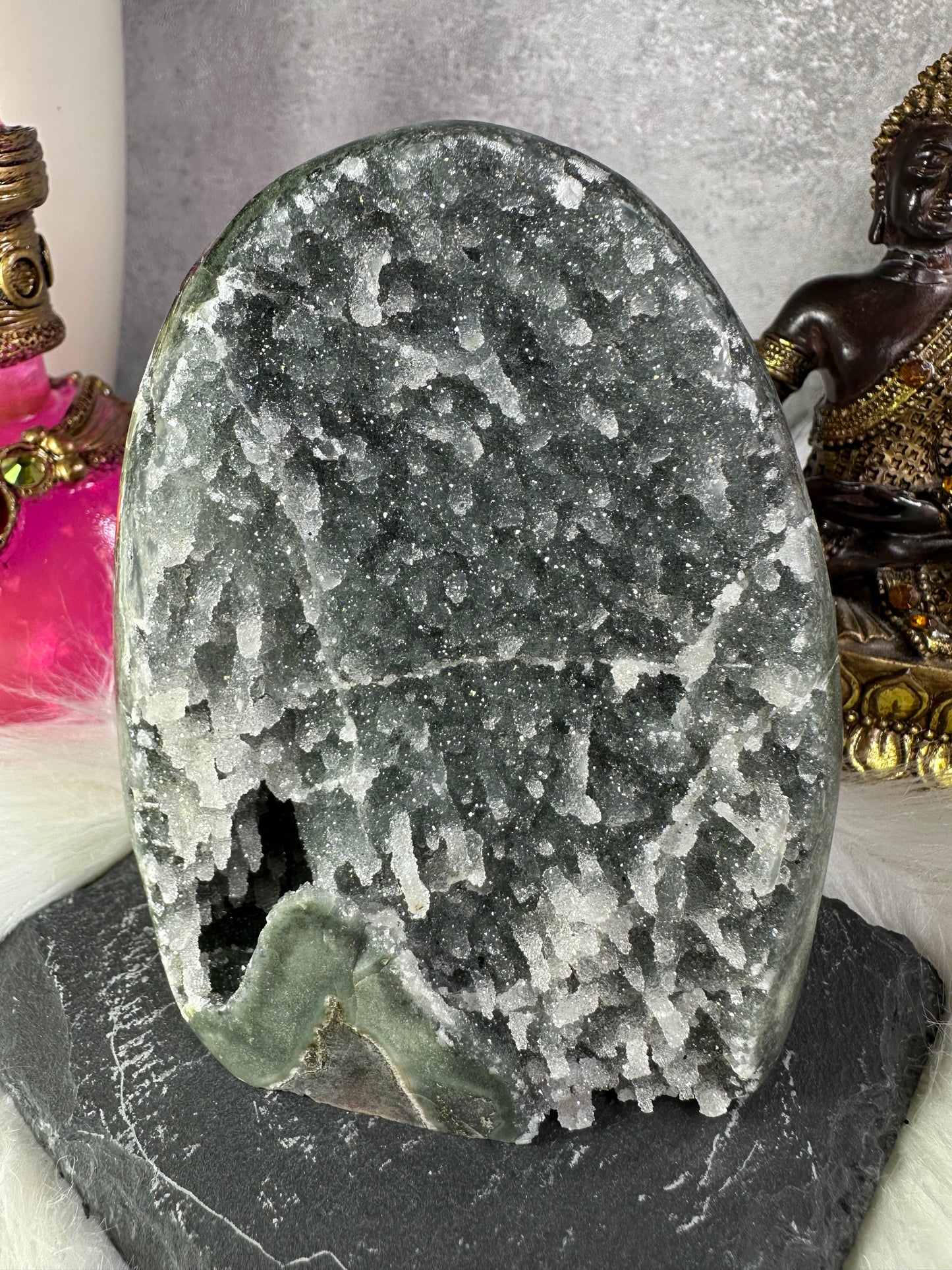 Amethyst Druse grau