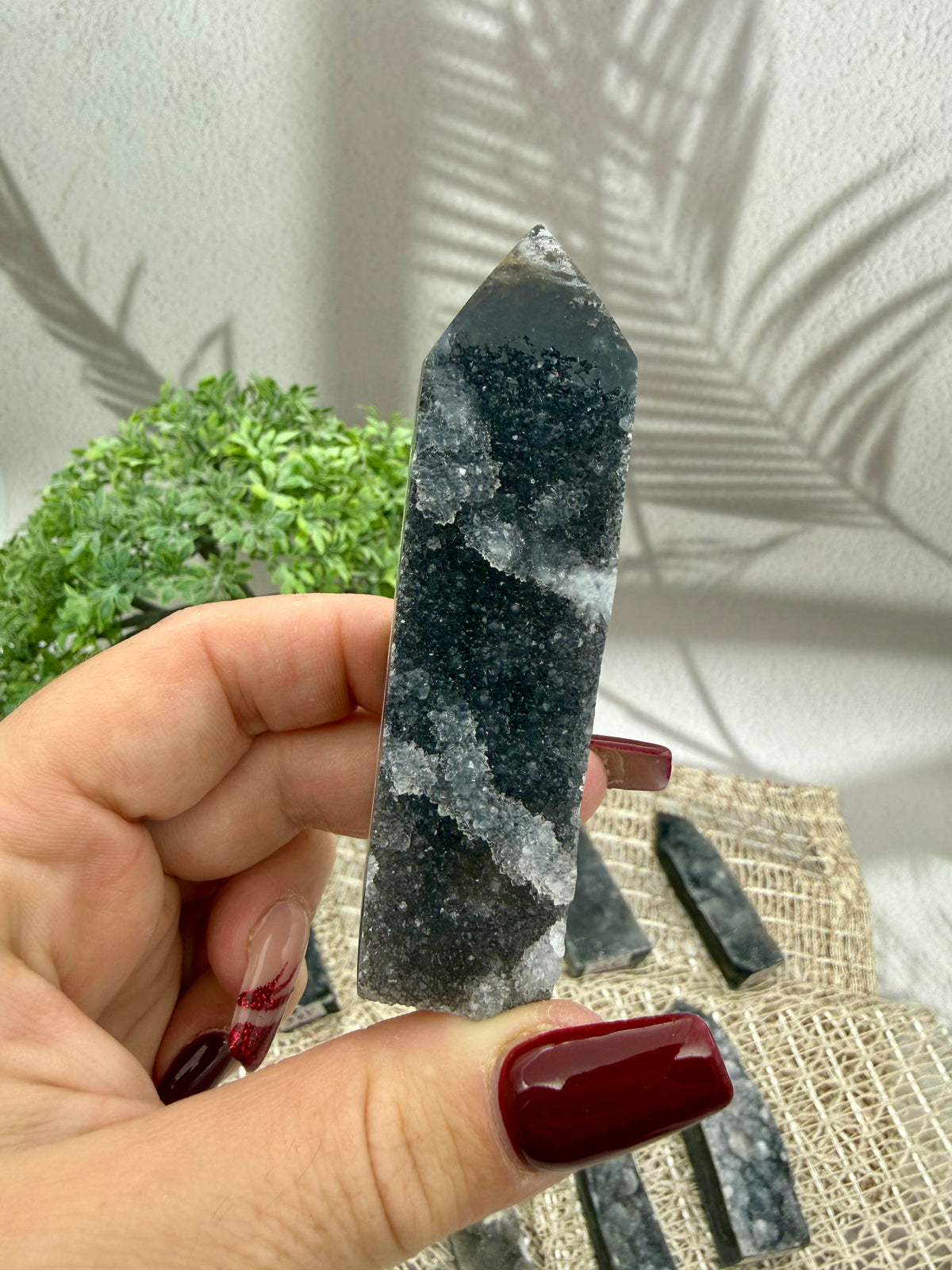 Glitzer Chalcedon Turm - Mystery