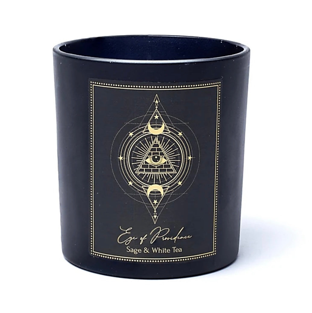 Manifestationskerze Auge der Vorsehung - Obsidian