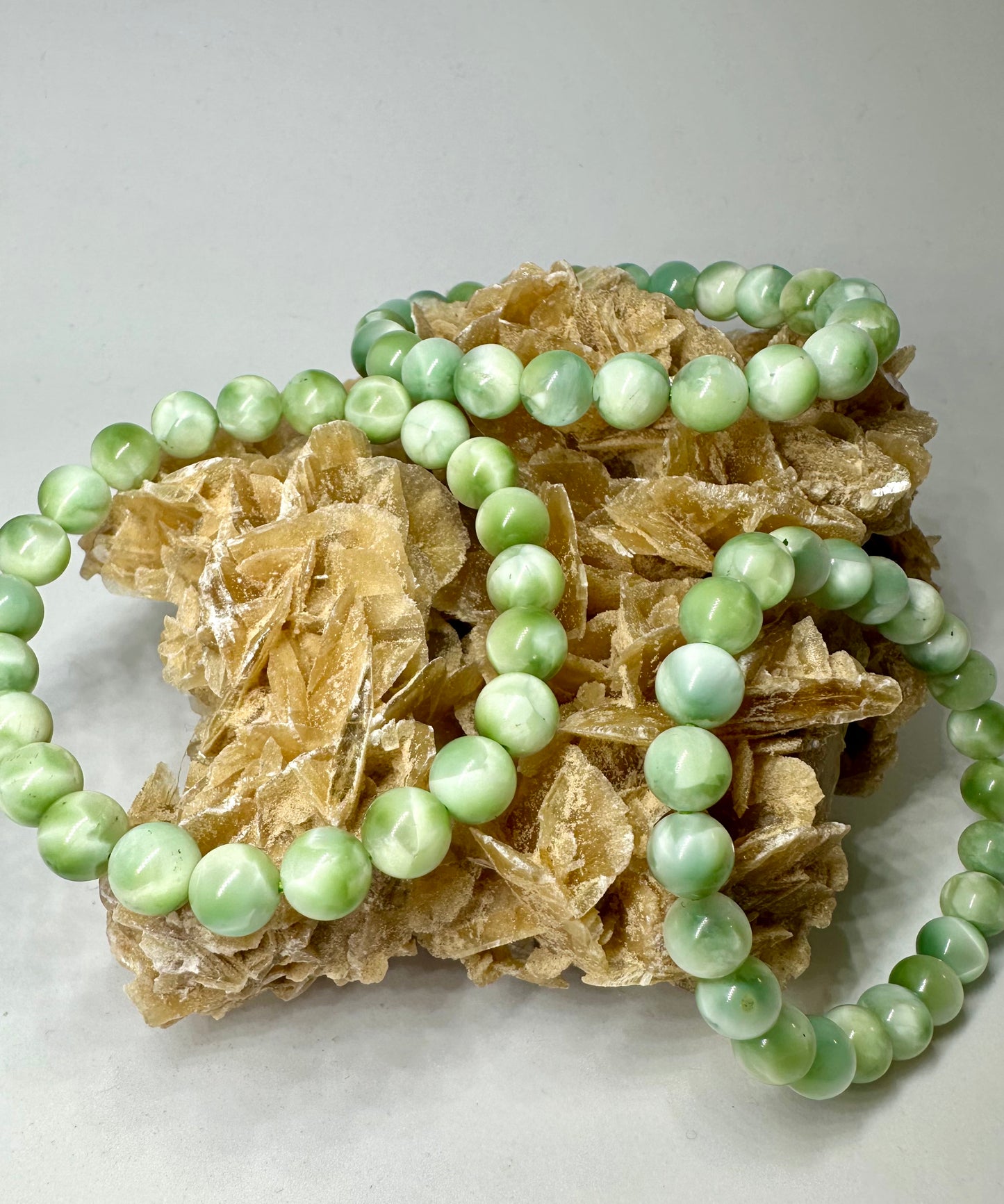 Grüne Jade Perlenarmband