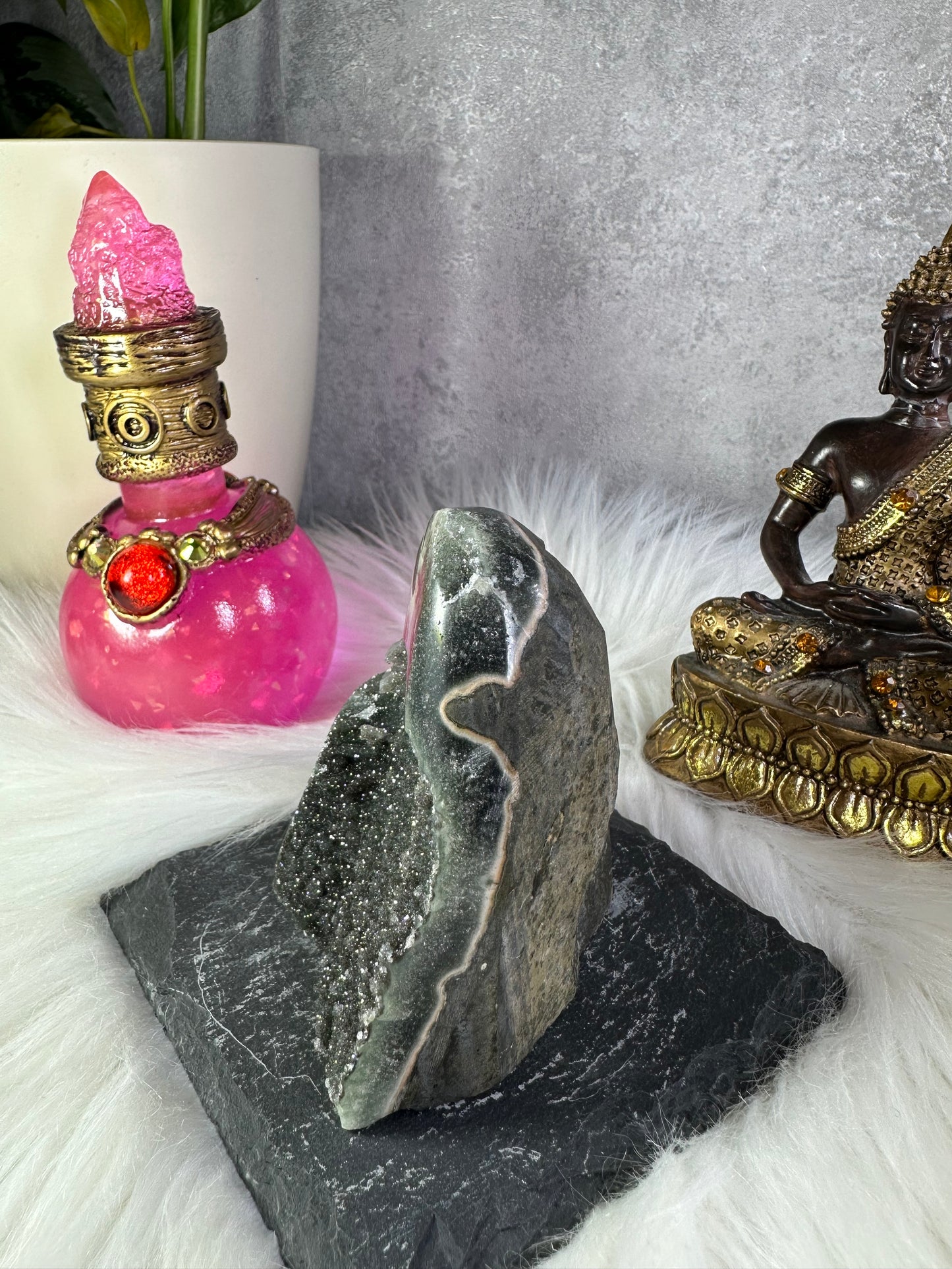 Graue Amethyst Druse