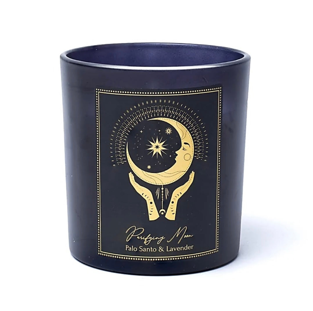 Manifestationskerze Reinigender Mond - Amethyst