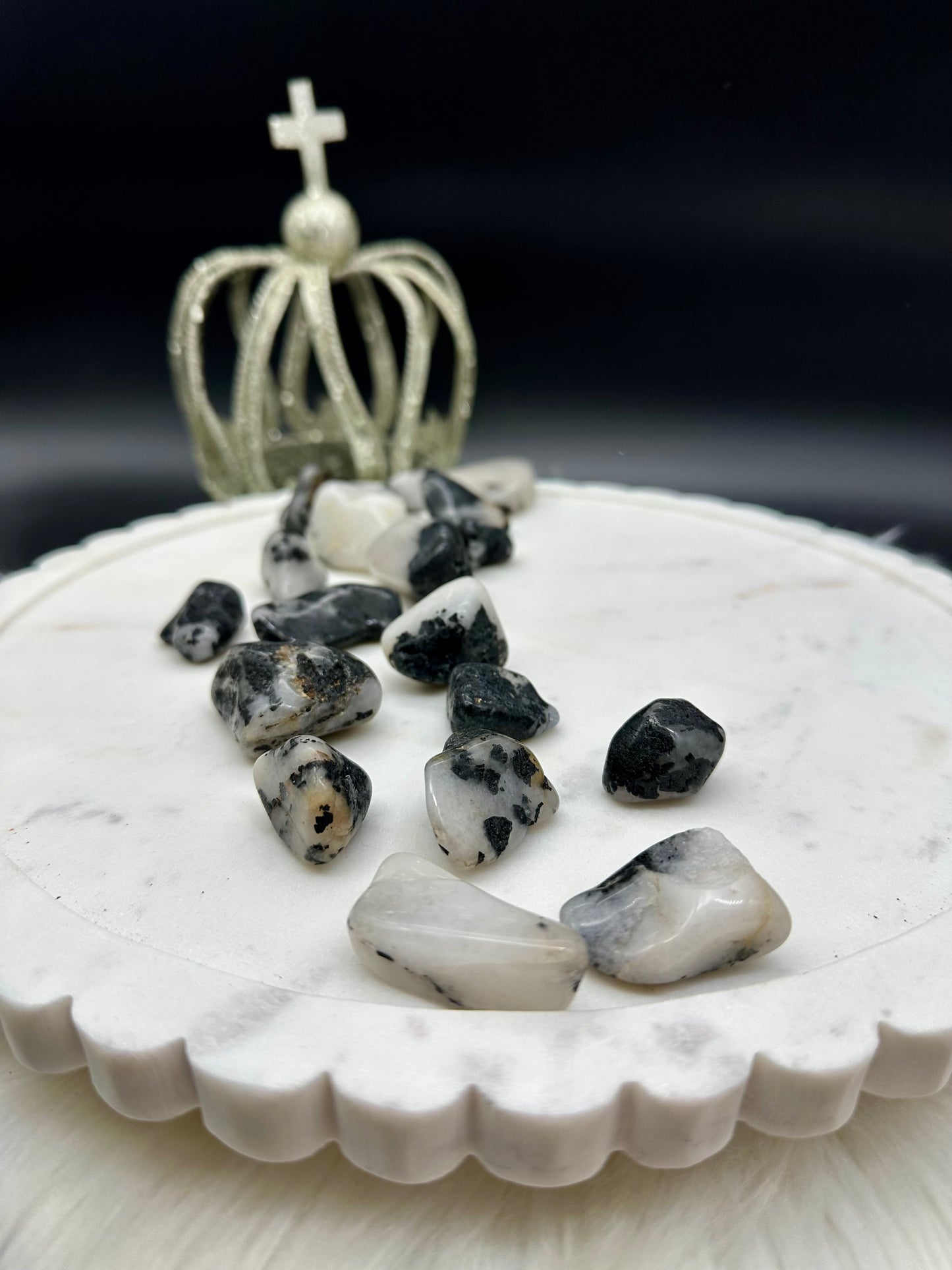 Turmalinquarz Trommelstein