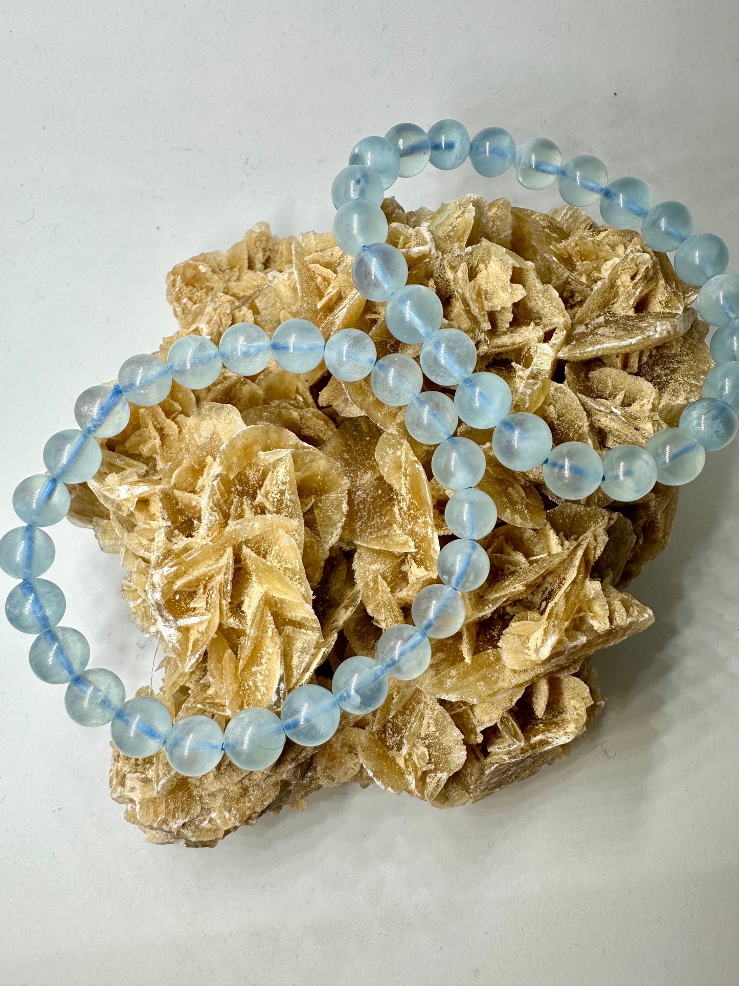 Aquamarin Perlenarmband