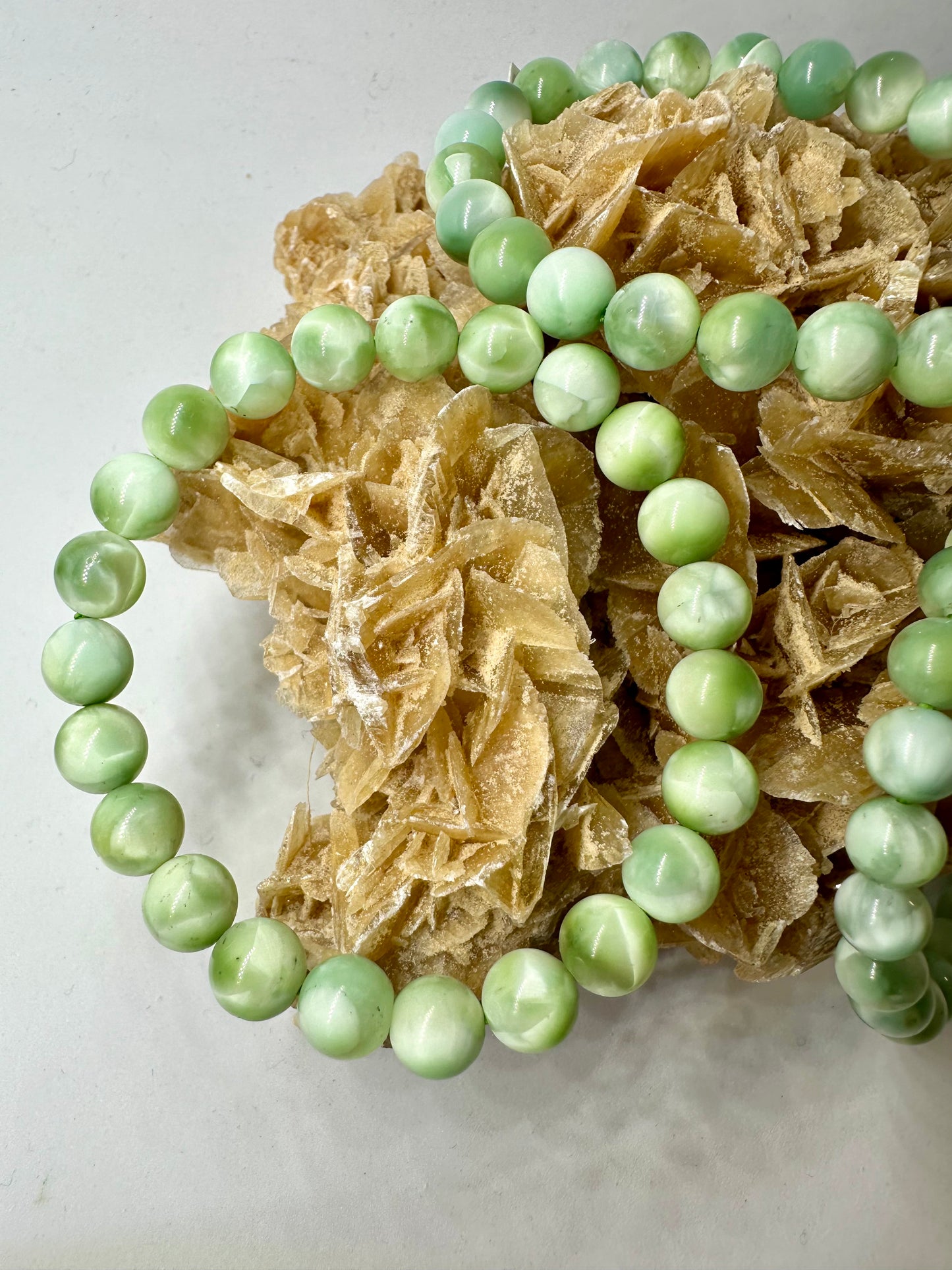 Grüne Jade Perlenarmband