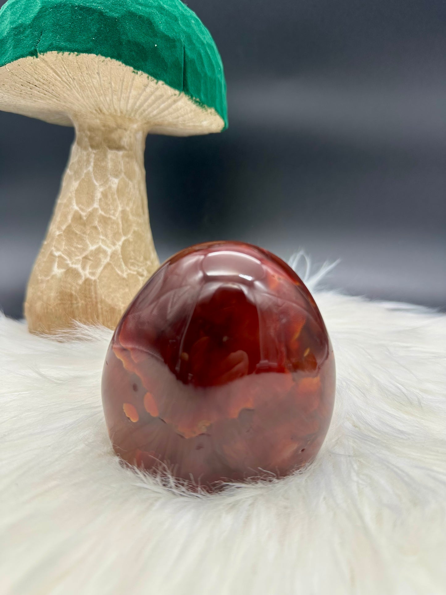 Karneol Freeform mit Druse