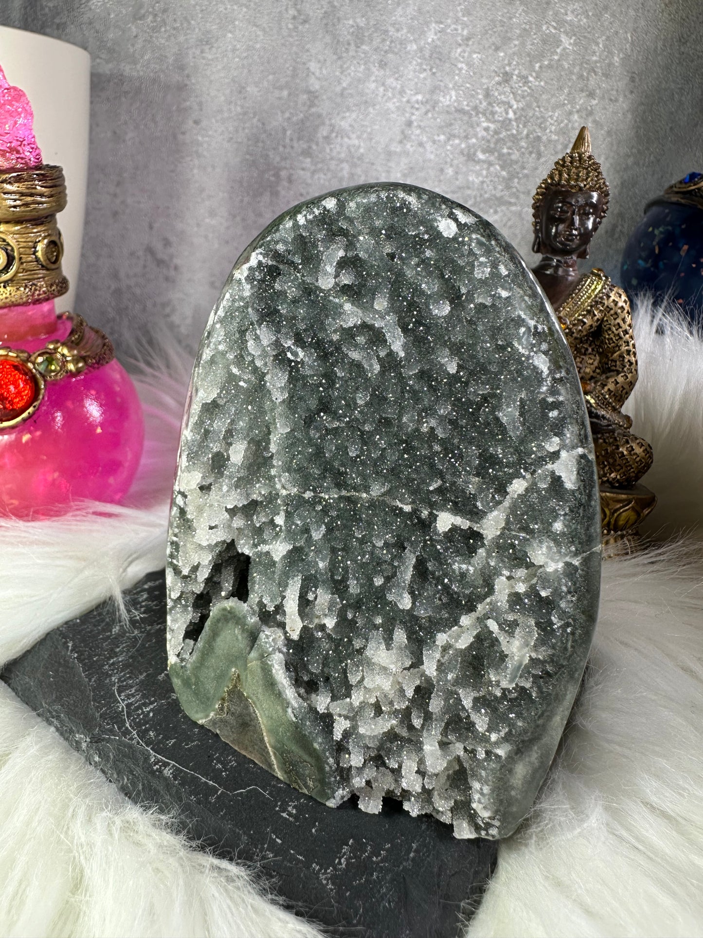 Amethyst Druse grau