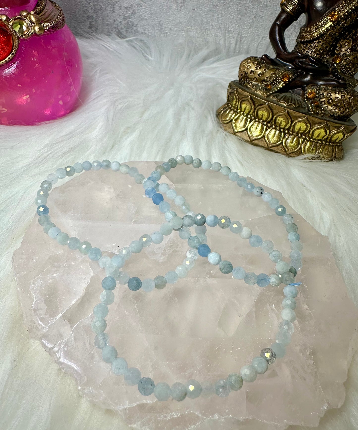 Anhydrit - Angelitarmband facettiert