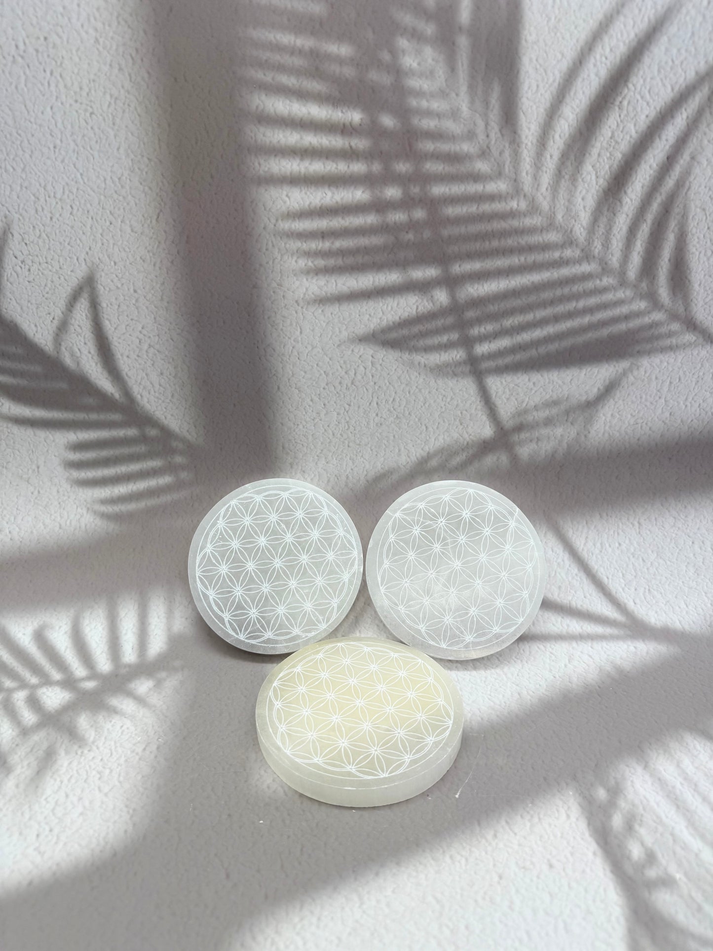 Selenit Kristall Ladeplatte / Scheibe