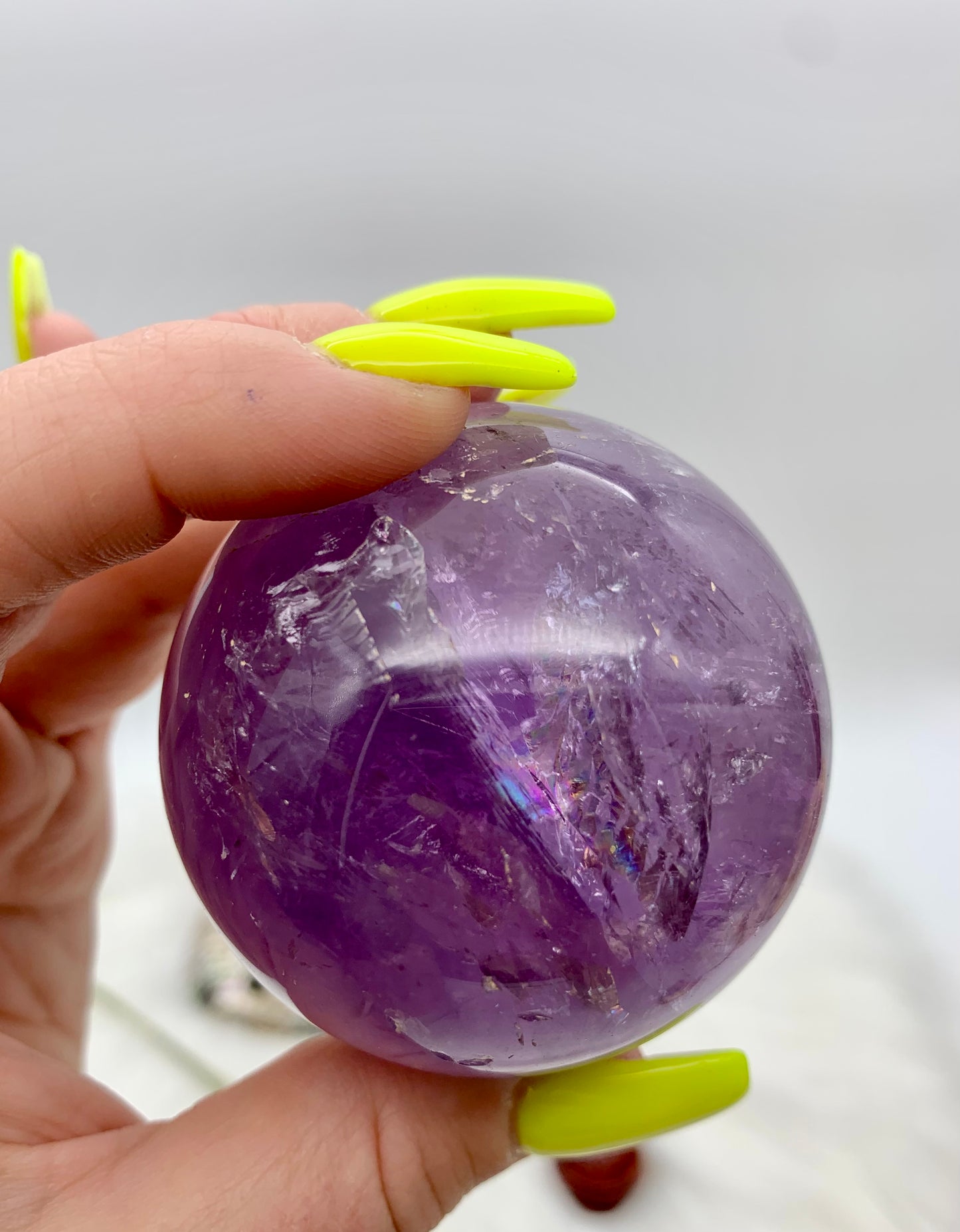 Amethyst Kugel Rainbow (B)