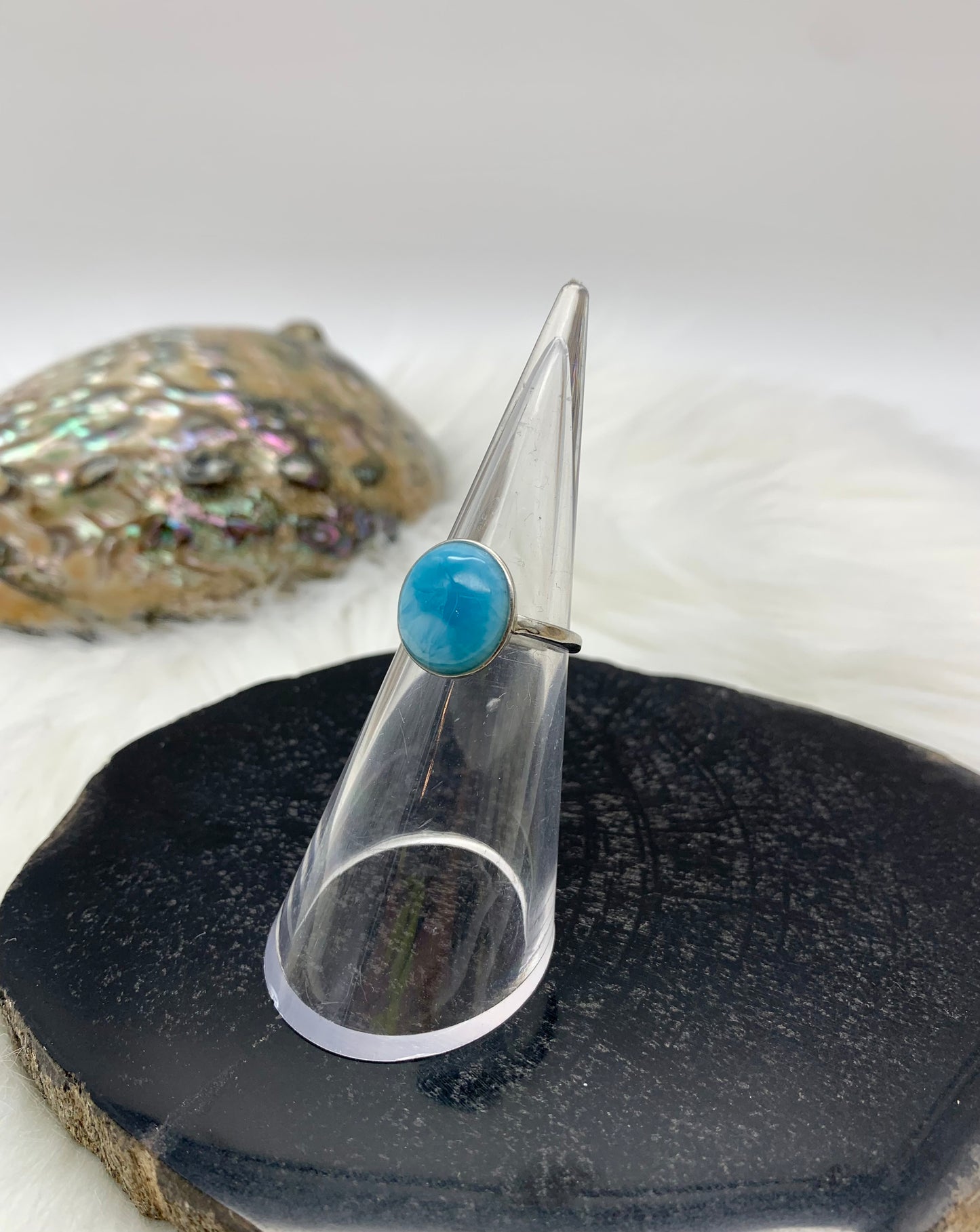 Larimar Ring - 925 Sterling Silver