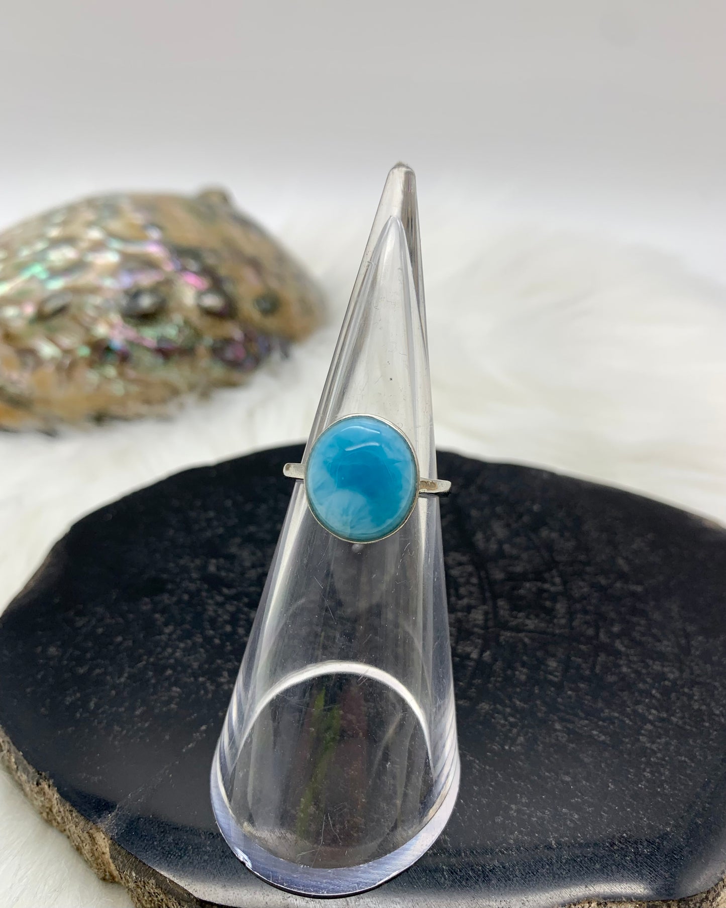 Larimar Ring - 925 Sterling Silver