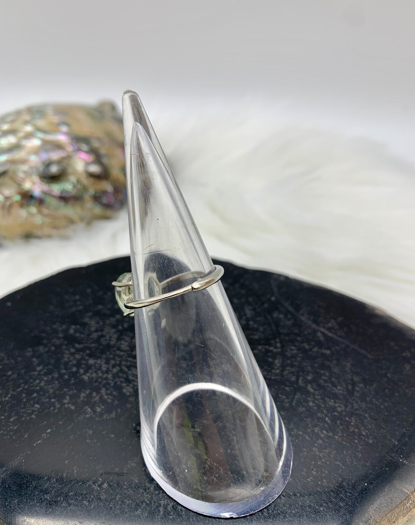 Prasiolith Ring / grüner Amethyst - 925 Sterling Silver