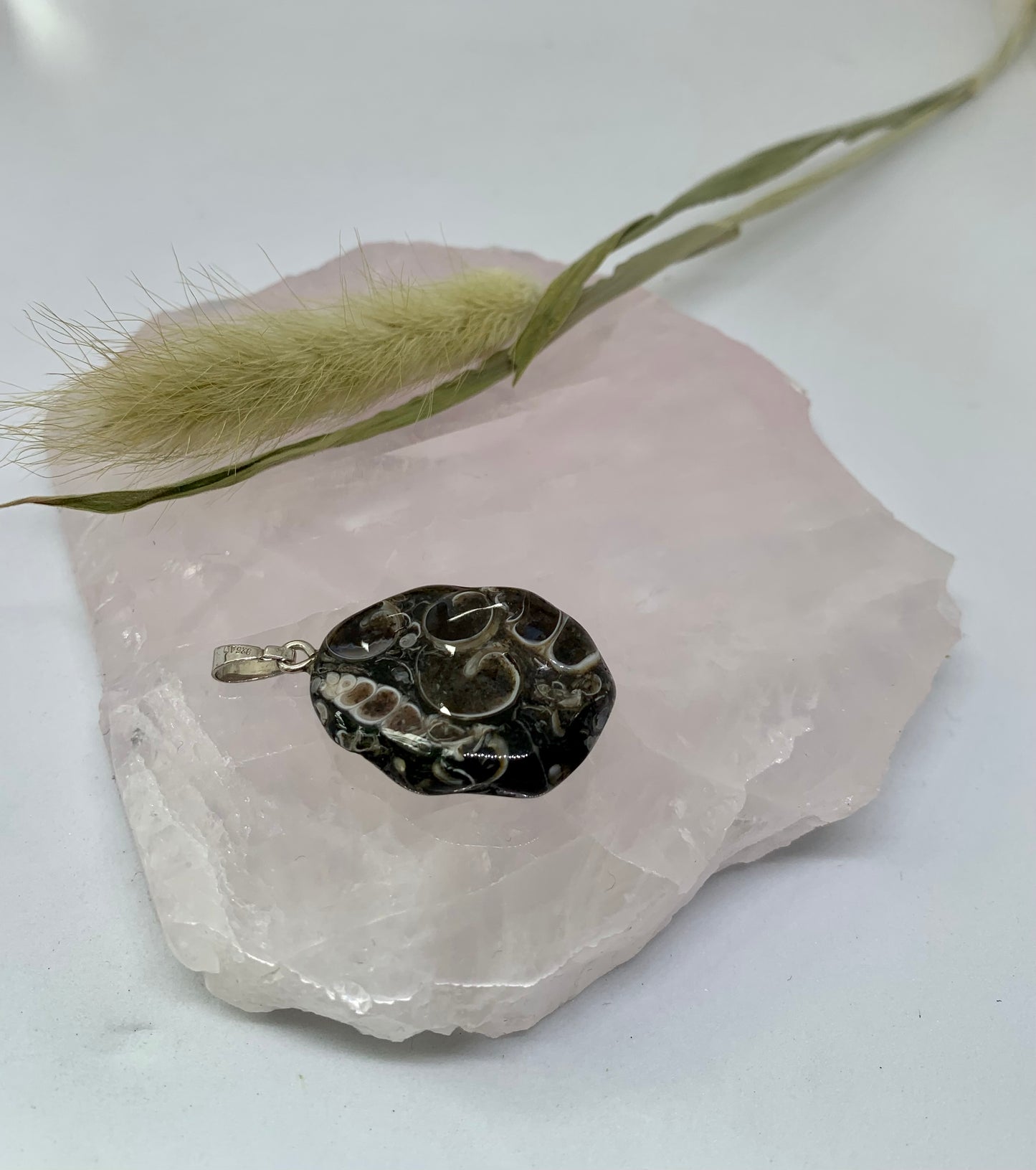 Turitella-jaspis Anhänger - 925 Sterling Silver